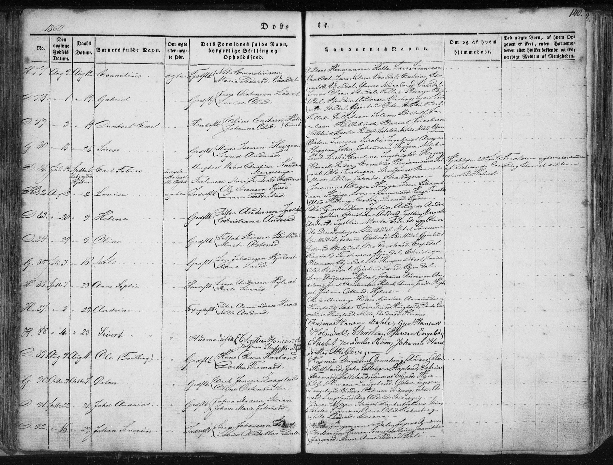 Fjaler sokneprestembete, AV/SAB-A-79801/H/Haa/Haaa/L0006: Parish register (official) no. A 6, 1835-1884, p. 140