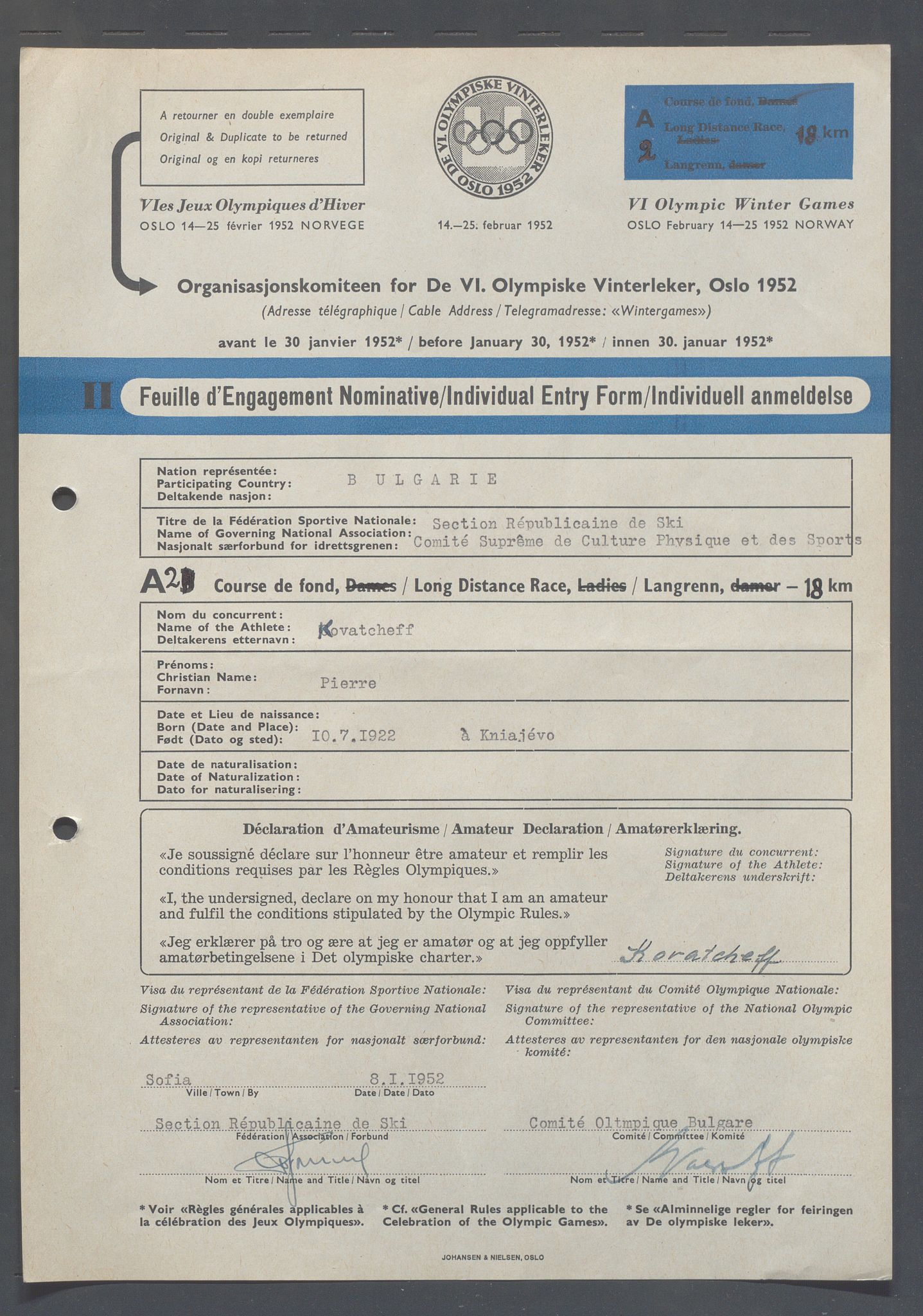 Organisasjonskomiteen for de VI. olympiske vinterleker, OBA/A-20130/H/Ha, 1951-1952, p. 71