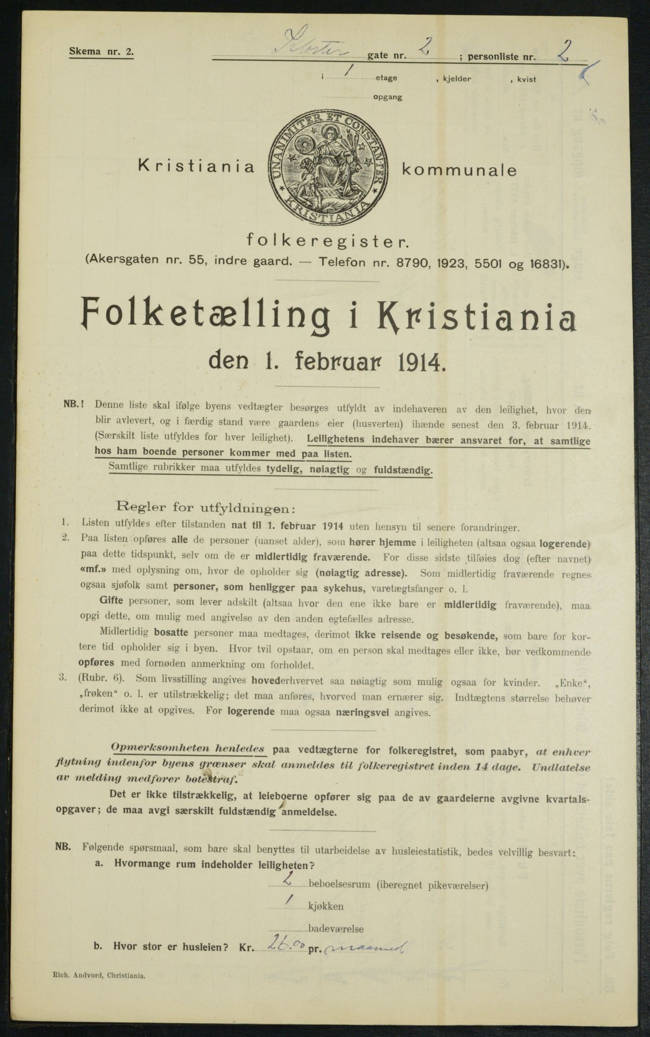 OBA, Municipal Census 1914 for Kristiania, 1914, p. 52028