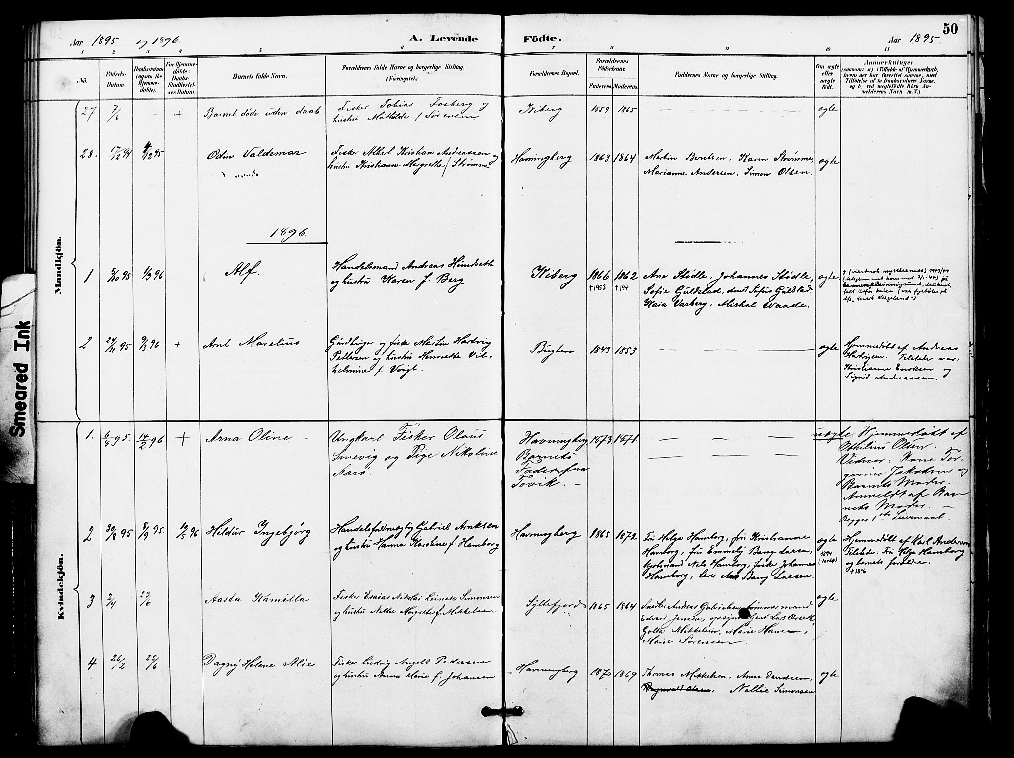 Vardø sokneprestkontor, SATØ/S-1332/H/Ha/L0009kirke: Parish register (official) no. 9, 1887-1898, p. 50