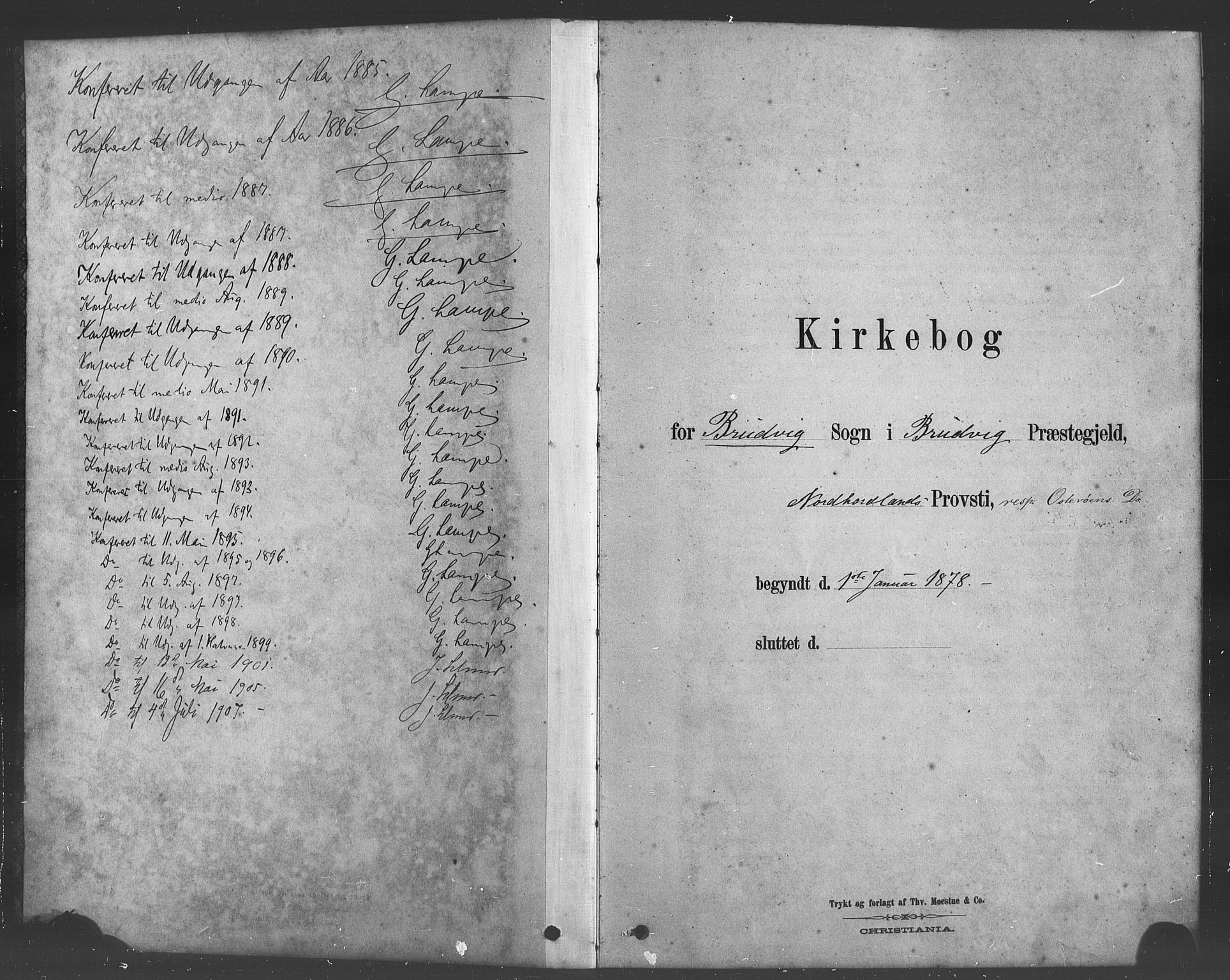 Bruvik Sokneprestembete, SAB/A-74701/H/Hab: Parish register (copy) no. A 1, 1878-1907
