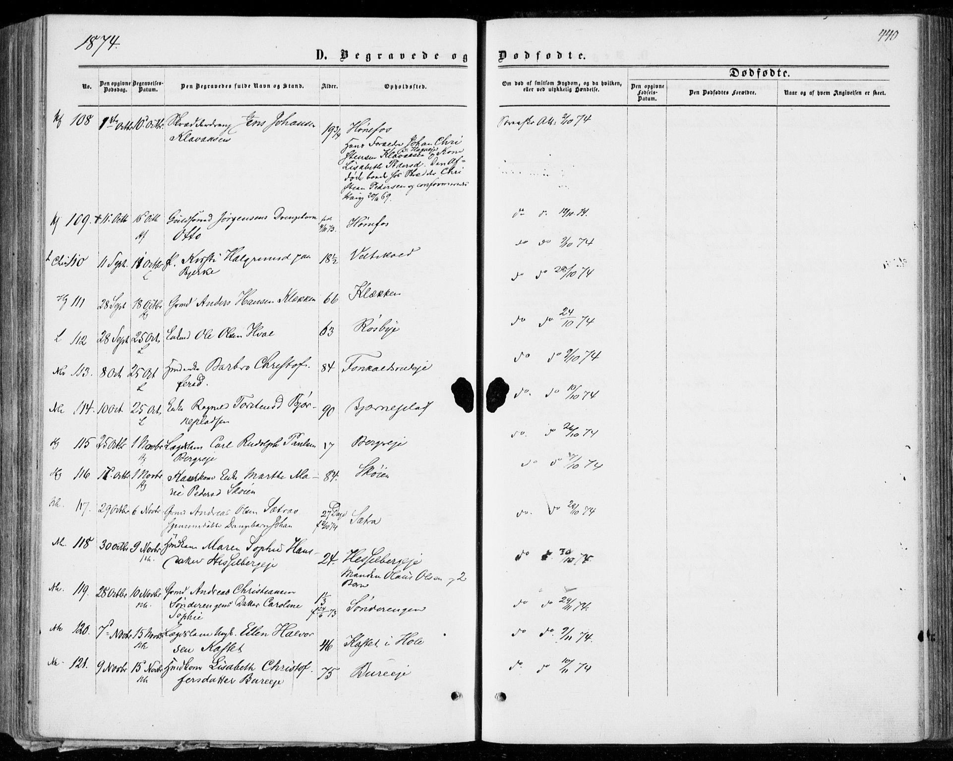 Norderhov kirkebøker, SAKO/A-237/F/Fa/L0013: Parish register (official) no. 13, 1866-1874, p. 440