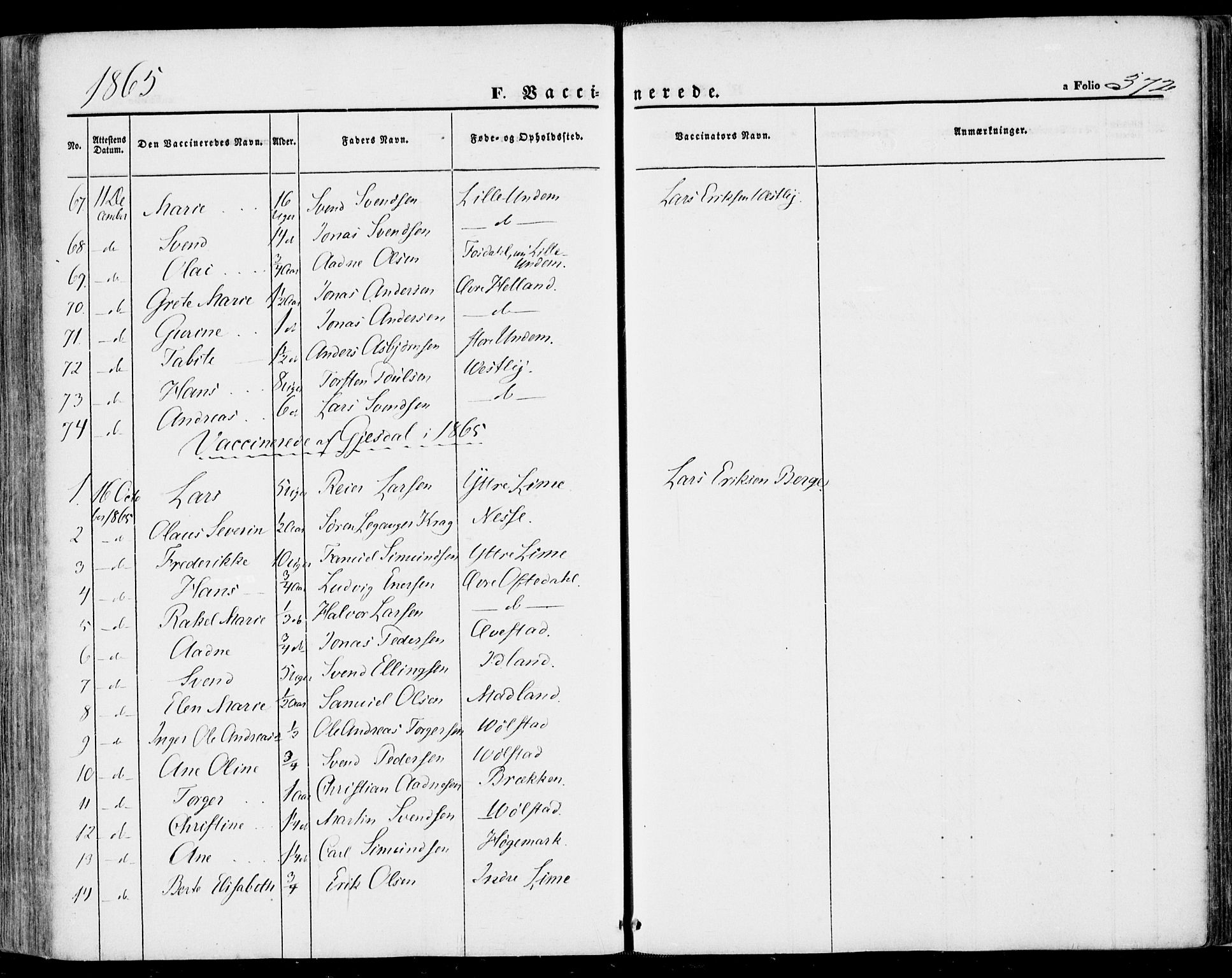 Lye sokneprestkontor, SAST/A-101794/001/30BA/L0007: Parish register (official) no. A 6, 1856-1871, p. 372