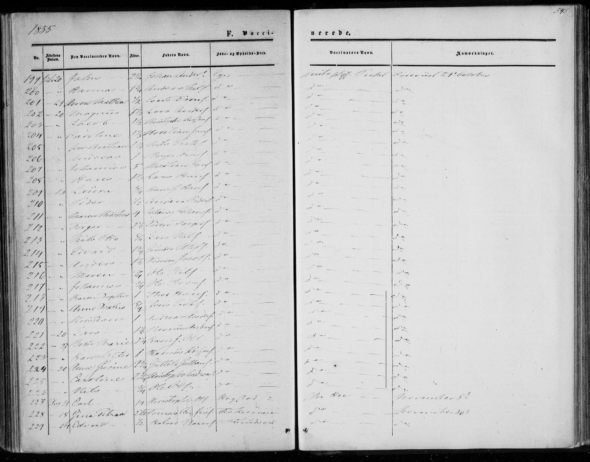 Eiker kirkebøker, AV/SAKO-A-4/F/Fa/L0015b: Parish register (official) no. I 15B, 1854-1860, p. 545