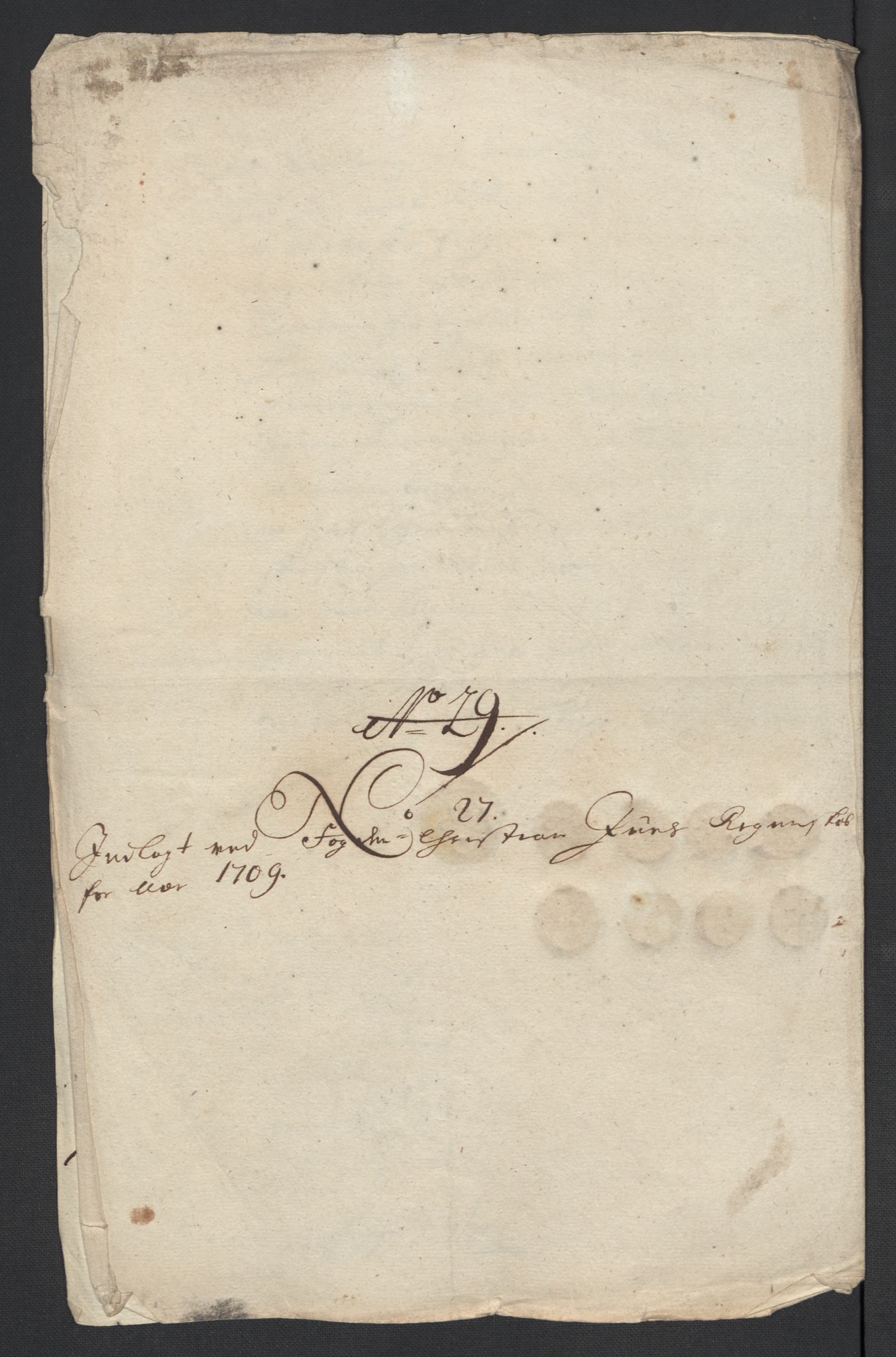 Rentekammeret inntil 1814, Reviderte regnskaper, Fogderegnskap, AV/RA-EA-4092/R13/L0846: Fogderegnskap Solør, Odal og Østerdal, 1709, p. 290