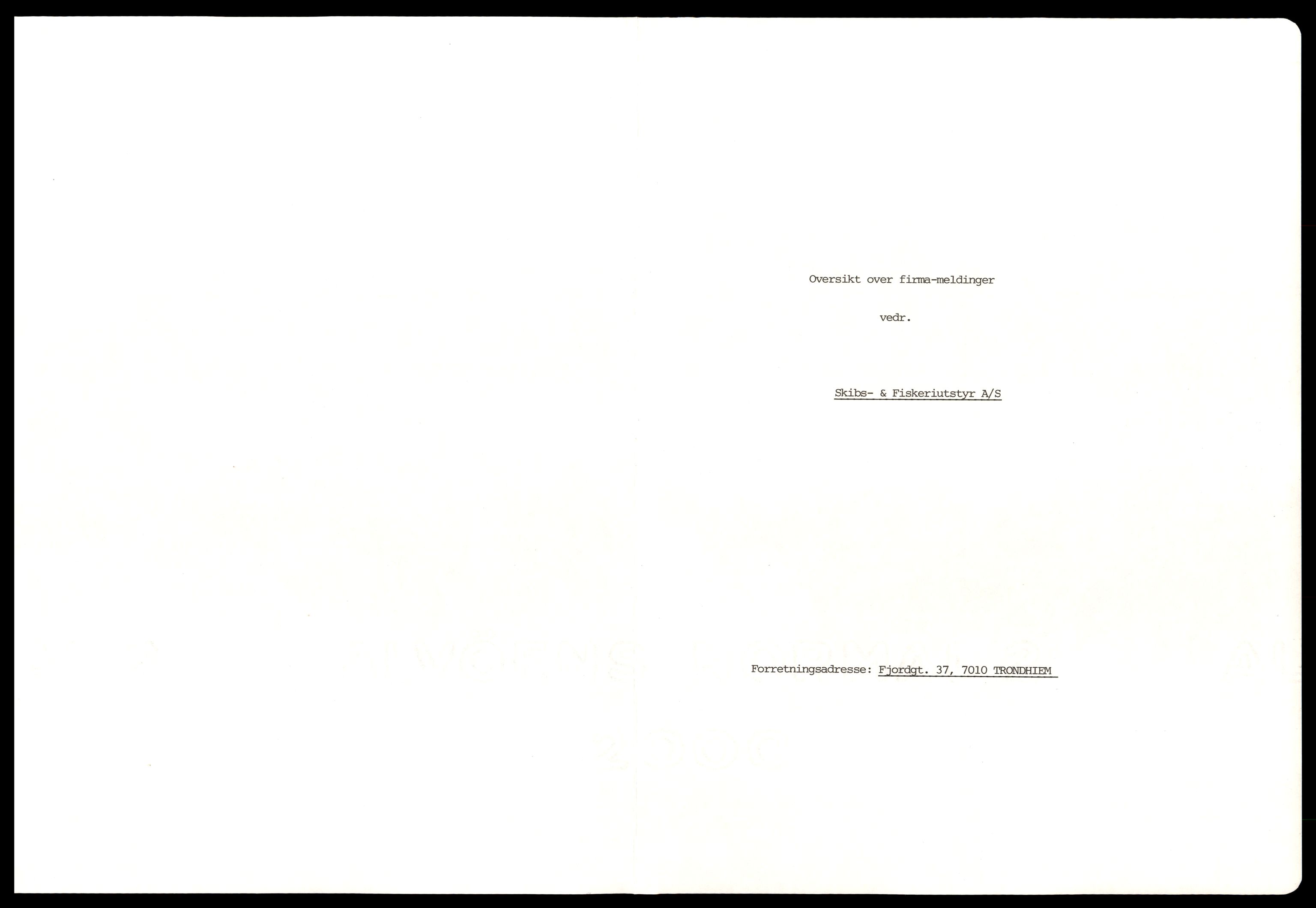 Trondheim byfogd, AV/SAT-A-0003/2/J/Jd/Jdd/L0049: Aksjeselskap, Ski-Smi, 1944-1990, p. 1