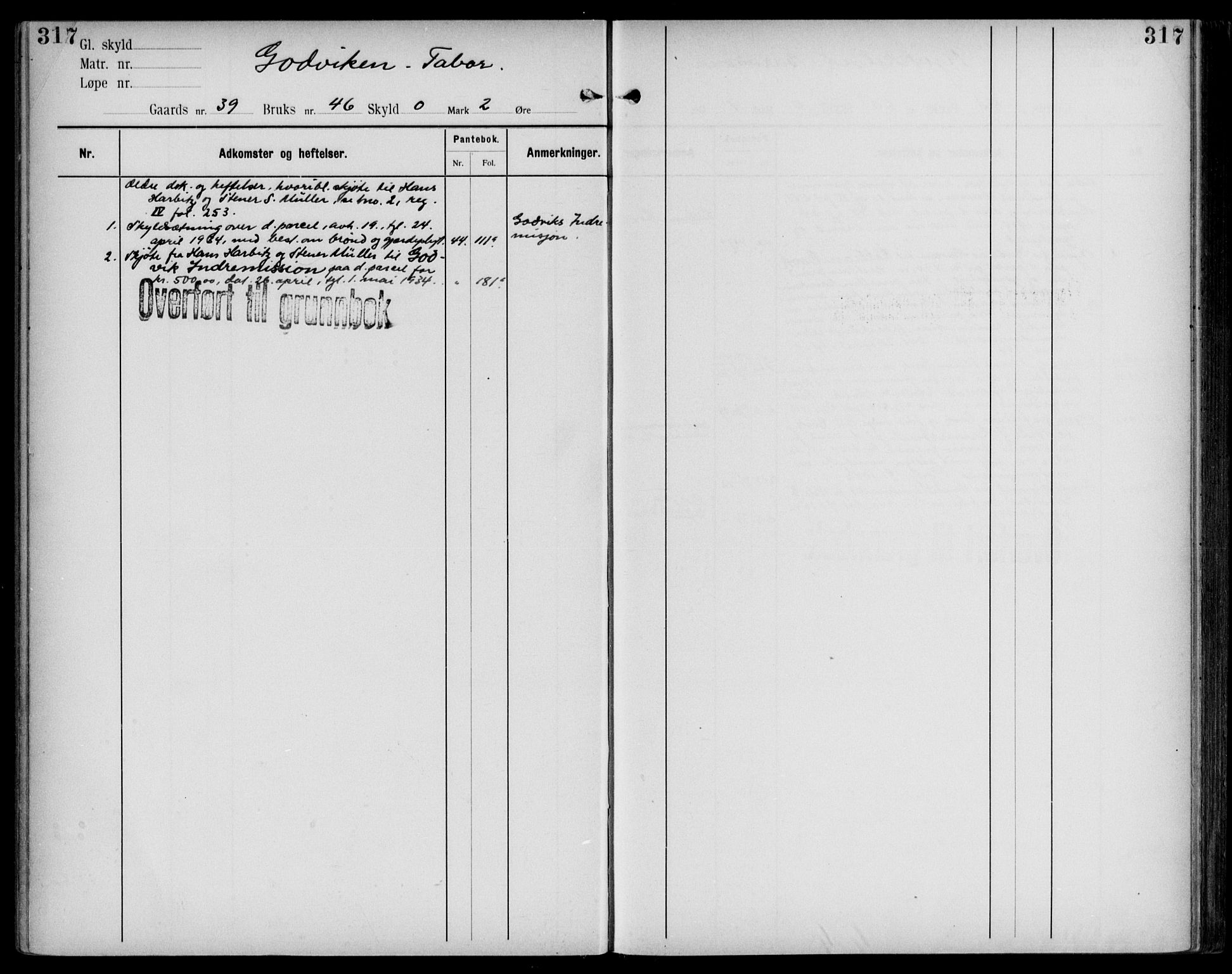 Midhordland sorenskriveri, AV/SAB-A-3001/1/G/Ga/Gab/L0109: Mortgage register no. II.A.b.109, p. 317