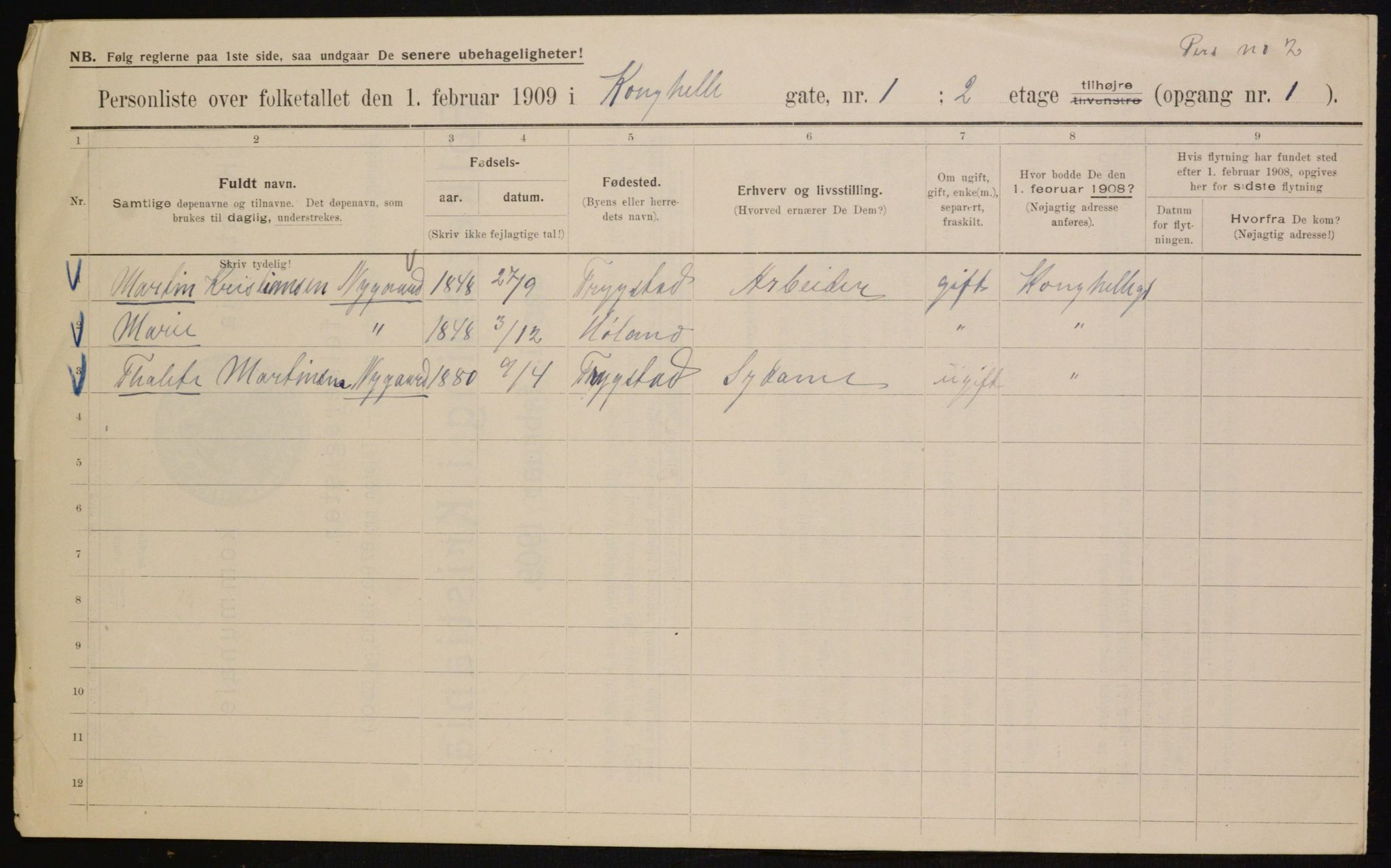 OBA, Municipal Census 1909 for Kristiania, 1909, p. 48324