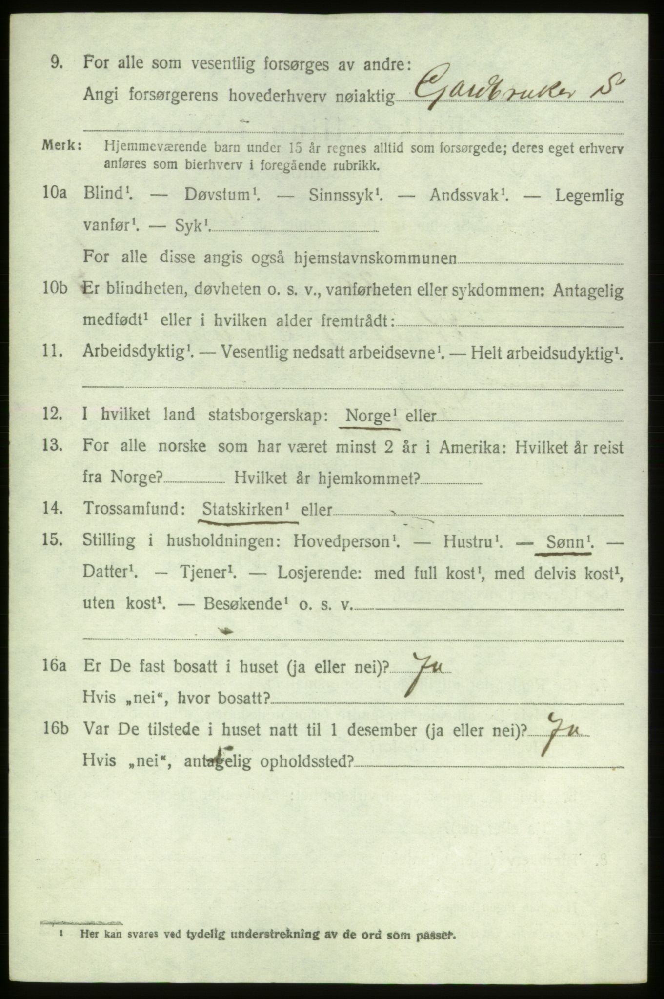 SAB, 1920 census for Stord, 1920, p. 1476