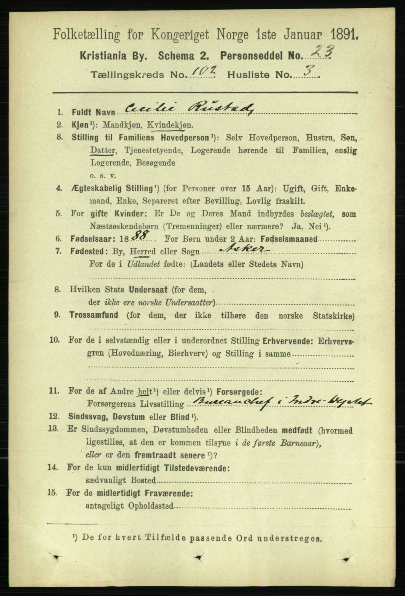 RA, 1891 census for 0301 Kristiania, 1891, p. 50712