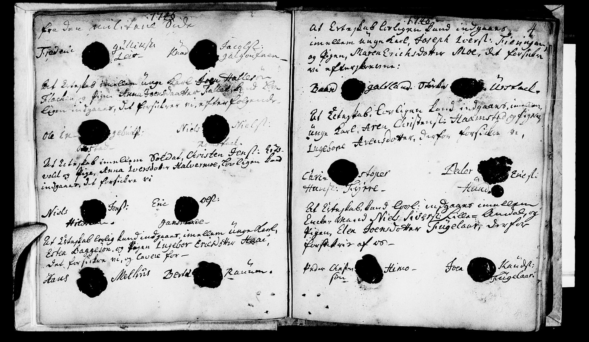 Ministerialprotokoller, klokkerbøker og fødselsregistre - Nord-Trøndelag, AV/SAT-A-1458/764/L0541: Parish register (official) no. 764A01, 1745-1758, p. 4