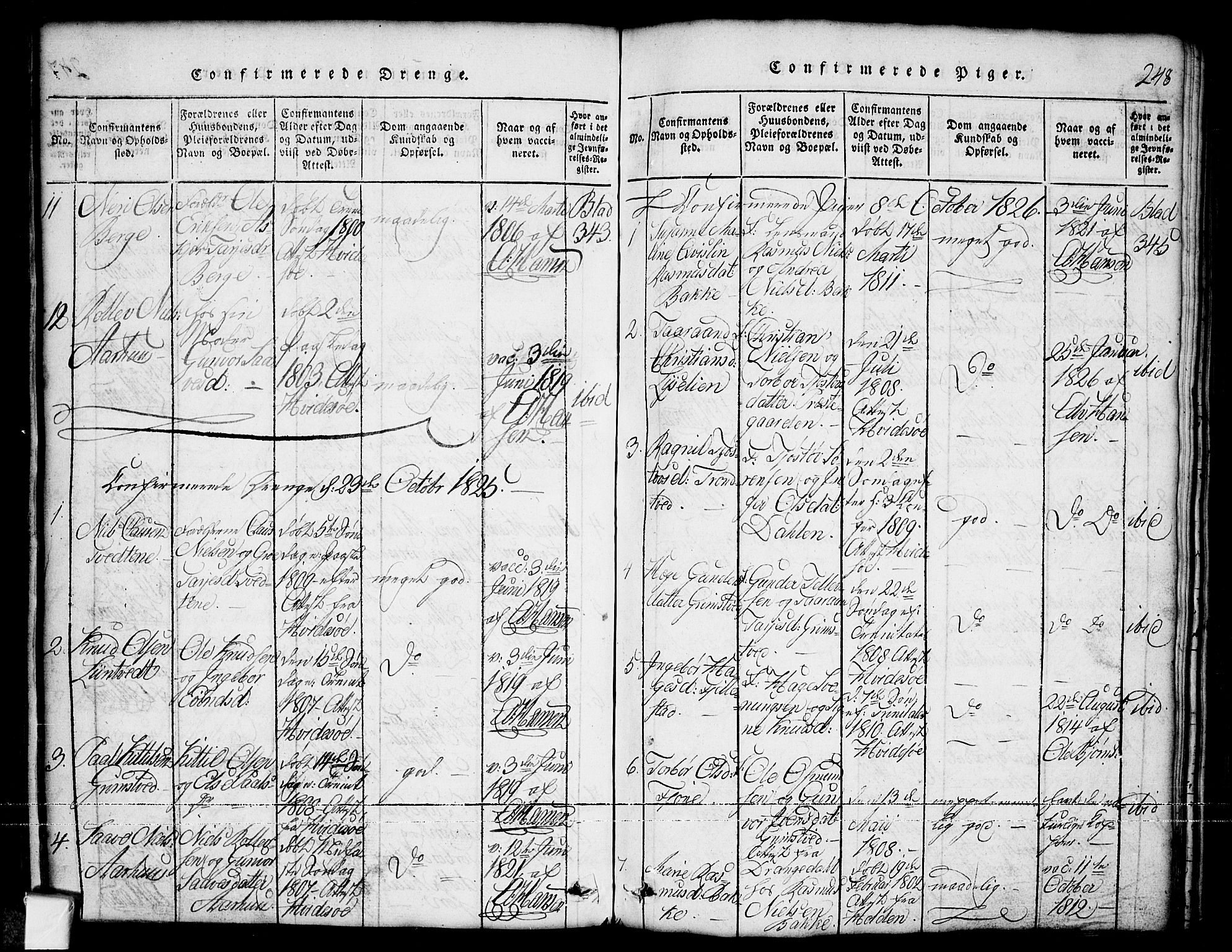 Nissedal kirkebøker, SAKO/A-288/G/Ga/L0001: Parish register (copy) no. I 1, 1814-1860, p. 248