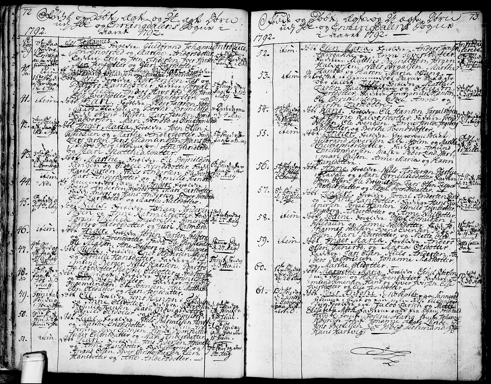 Idd prestekontor Kirkebøker, AV/SAO-A-10911/F/Fc/L0001: Parish register (official) no. III 1, 1770-1814, p. 72-73