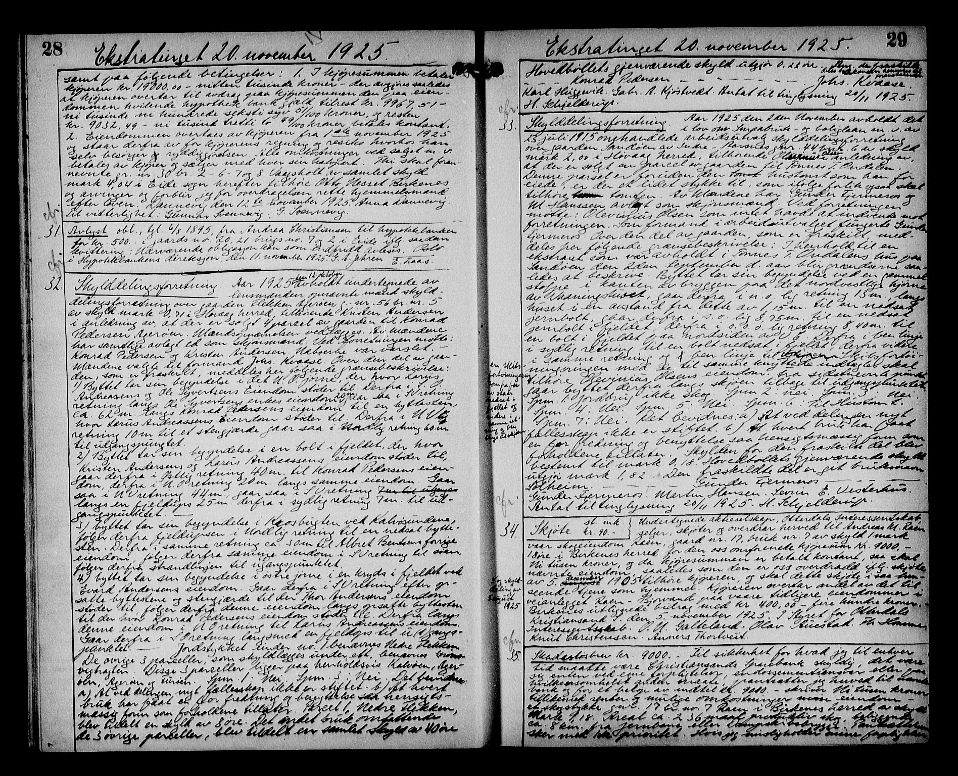 Vestre Nedenes/Sand sorenskriveri, AV/SAK-1221-0010/G/Gb/Gba/L0035: Mortgage book no. 61, 1925-1929, p. 28-29