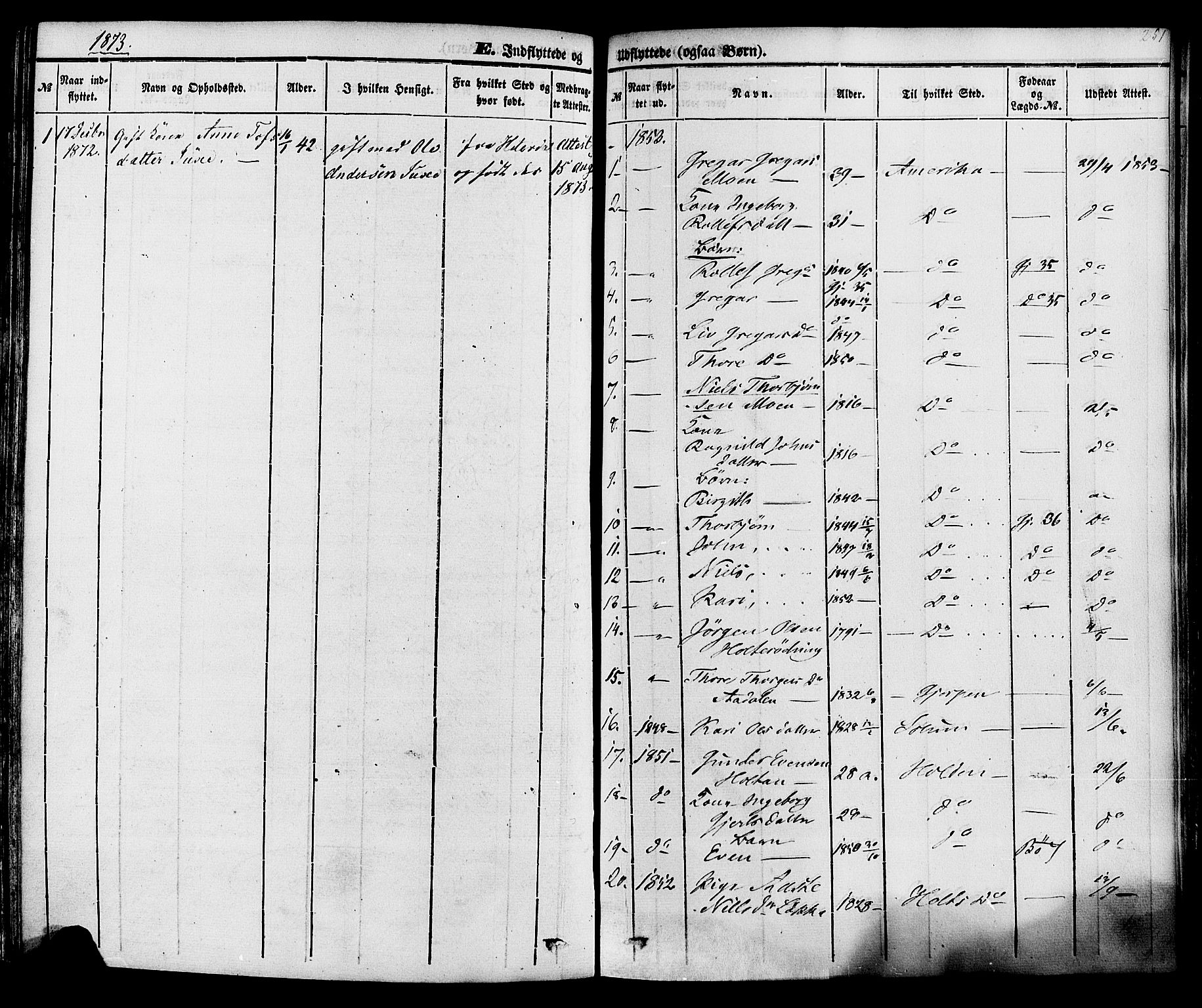 Sauherad kirkebøker, SAKO/A-298/F/Fa/L0007: Parish register (official) no. I 7, 1851-1873, p. 251