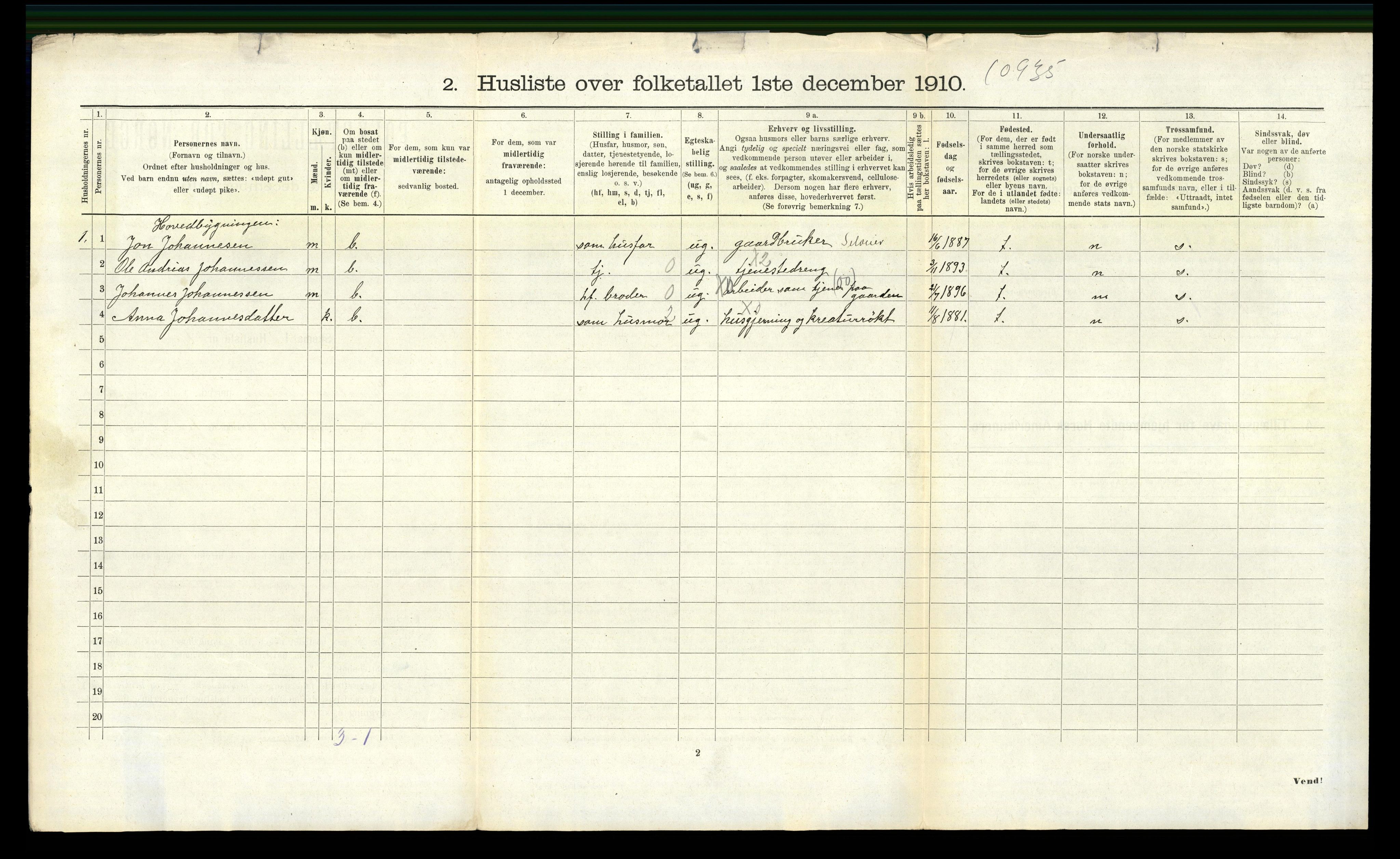 RA, 1910 census for Hålandsdal, 1910, p. 149