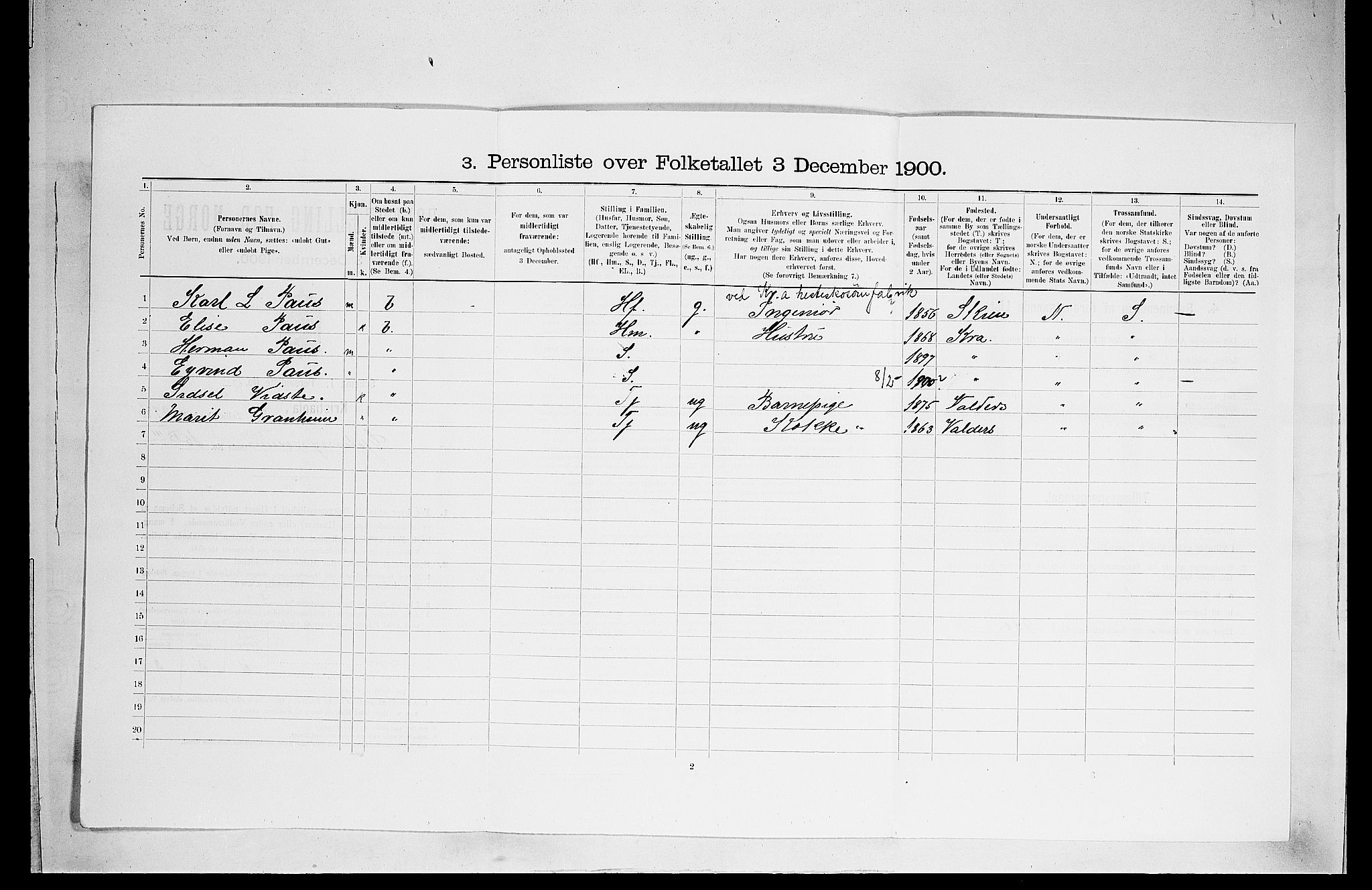 SAO, 1900 census for Kristiania, 1900, p. 27062