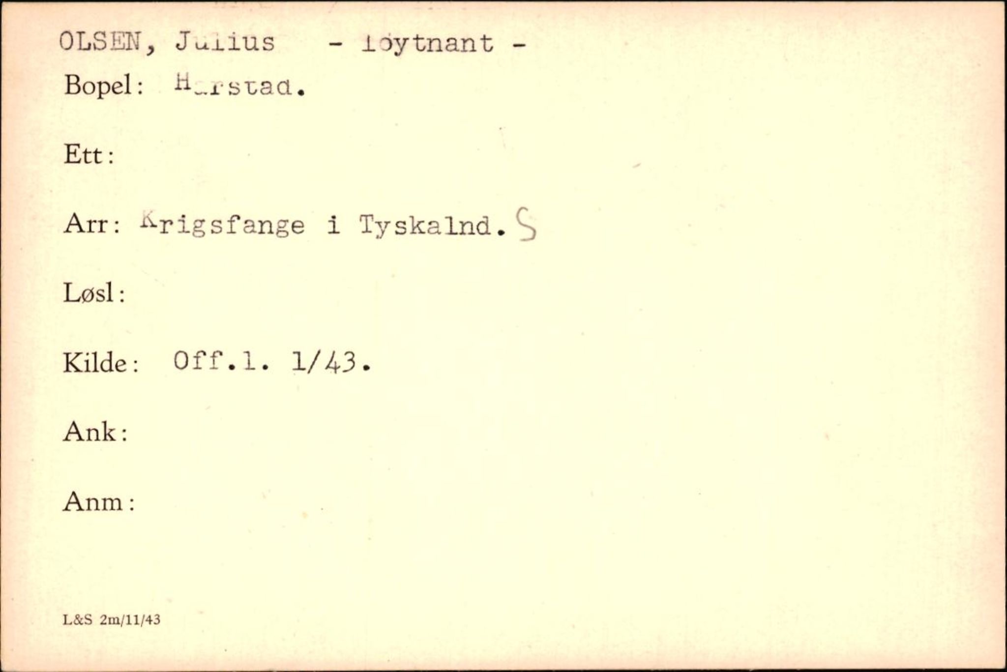 Forsvaret, Forsvarets krigshistoriske avdeling, AV/RA-RAFA-2017/Y/Yf/L0200: II-C-11-2102  -  Norske krigsfanger i Tyskland, 1940-1945, p. 809