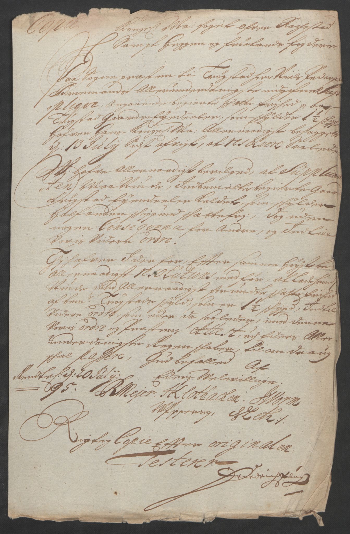 Rentekammeret inntil 1814, Reviderte regnskaper, Fogderegnskap, AV/RA-EA-4092/R07/L0285: Fogderegnskap Rakkestad, Heggen og Frøland, 1695, p. 315