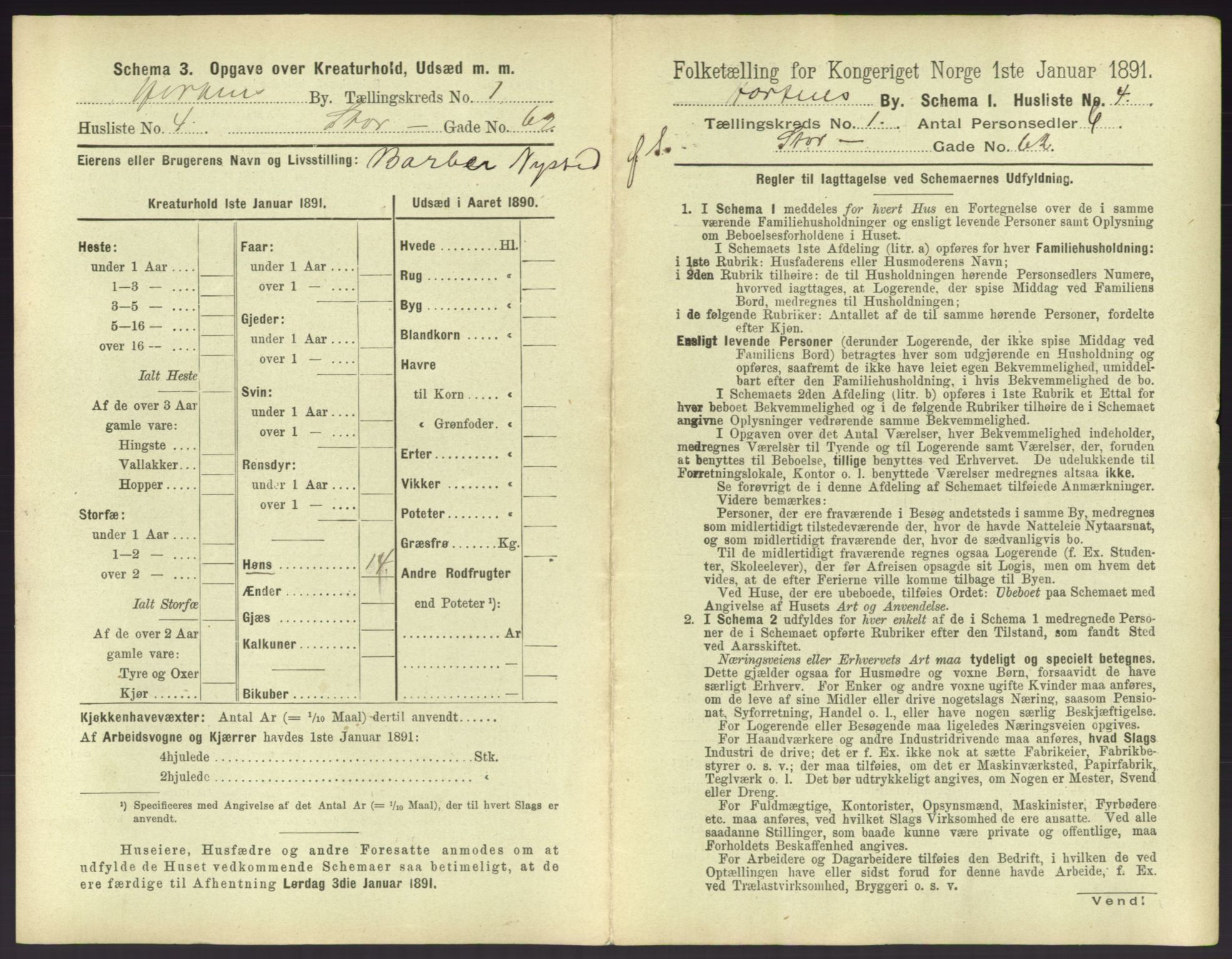 RA, 1891 census for 0703 Horten, 1891, p. 39