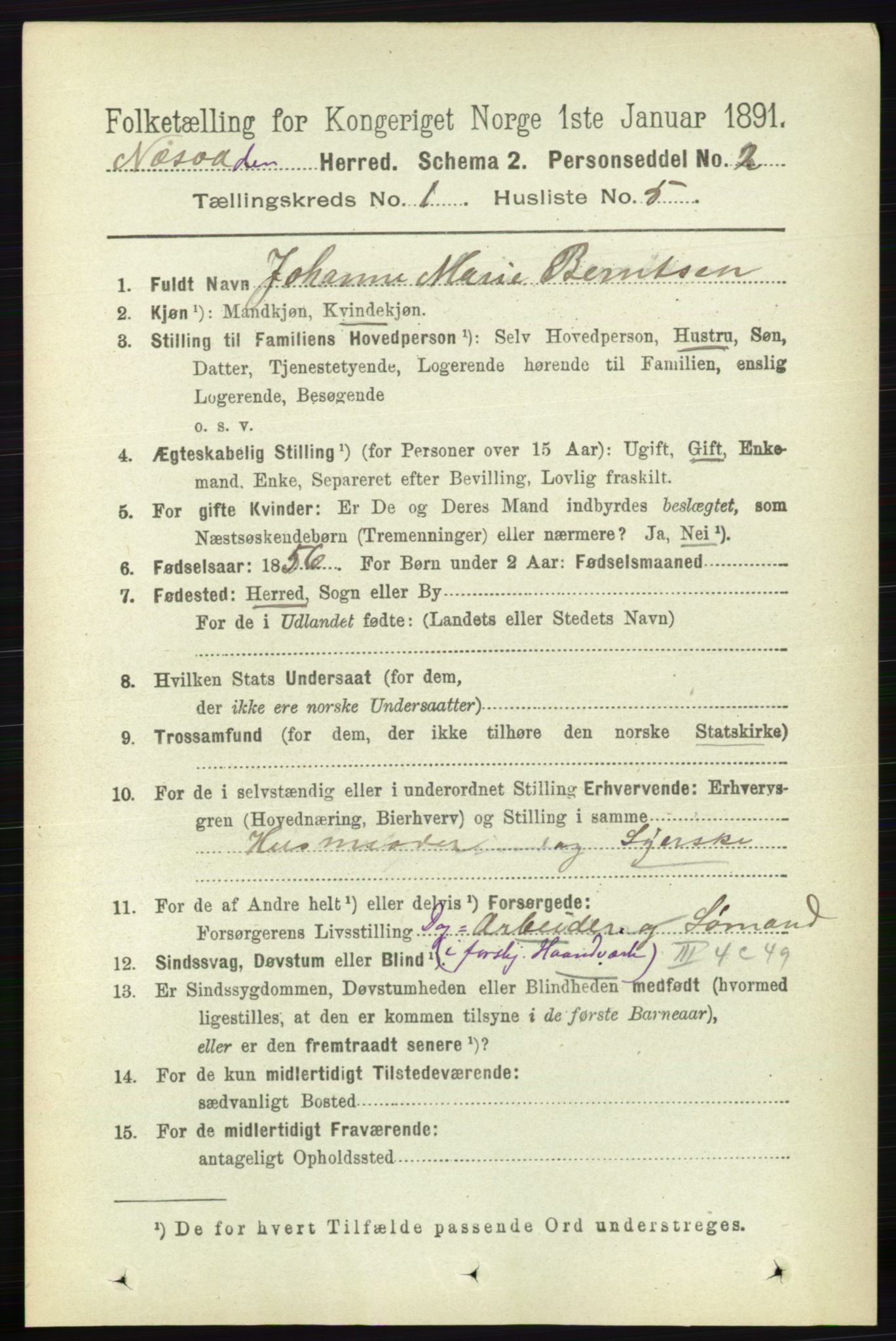 RA, 1891 census for 0216 Nesodden, 1891, p. 113