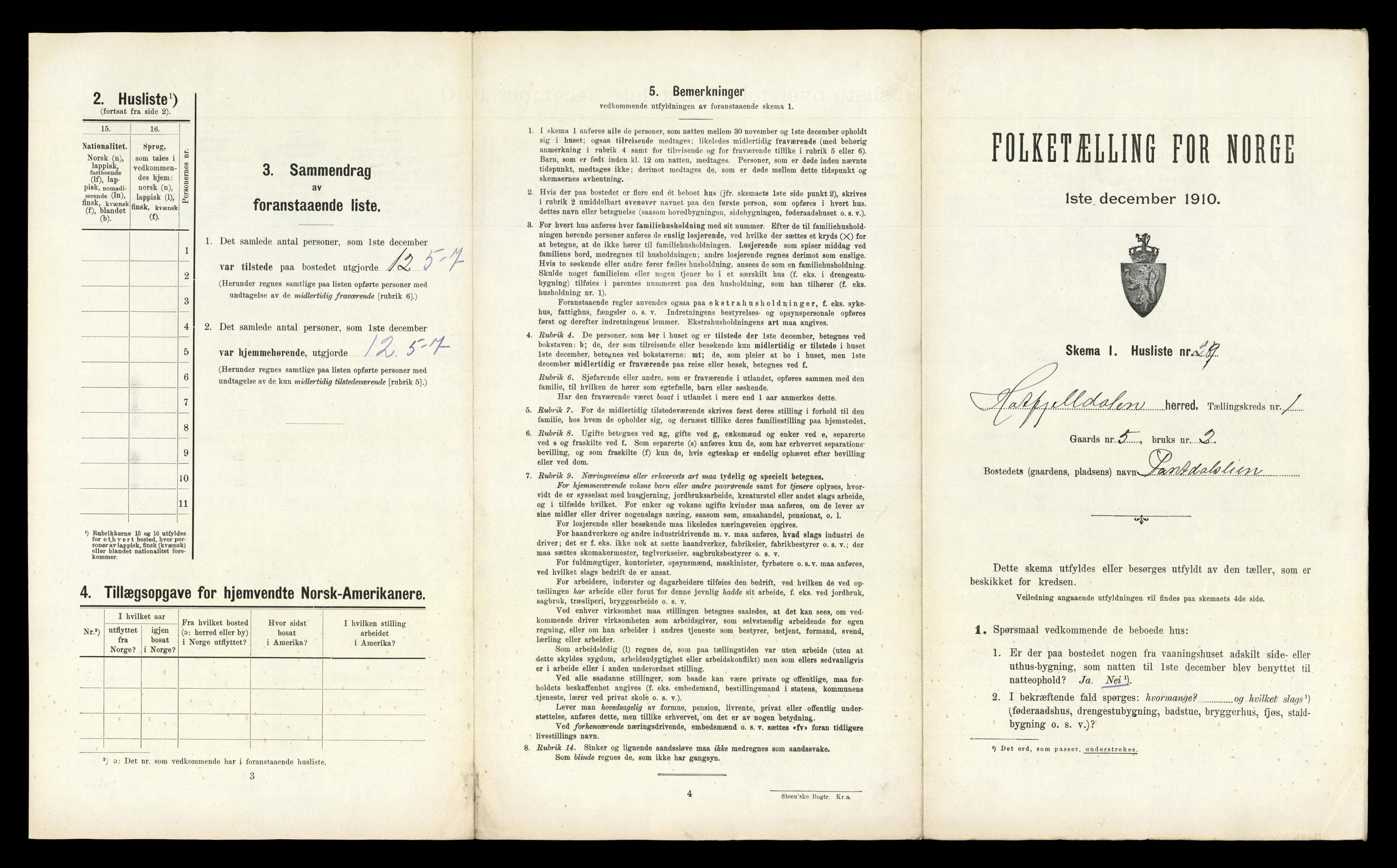 RA, 1910 census for Hattfjelldal, 1910, p. 79