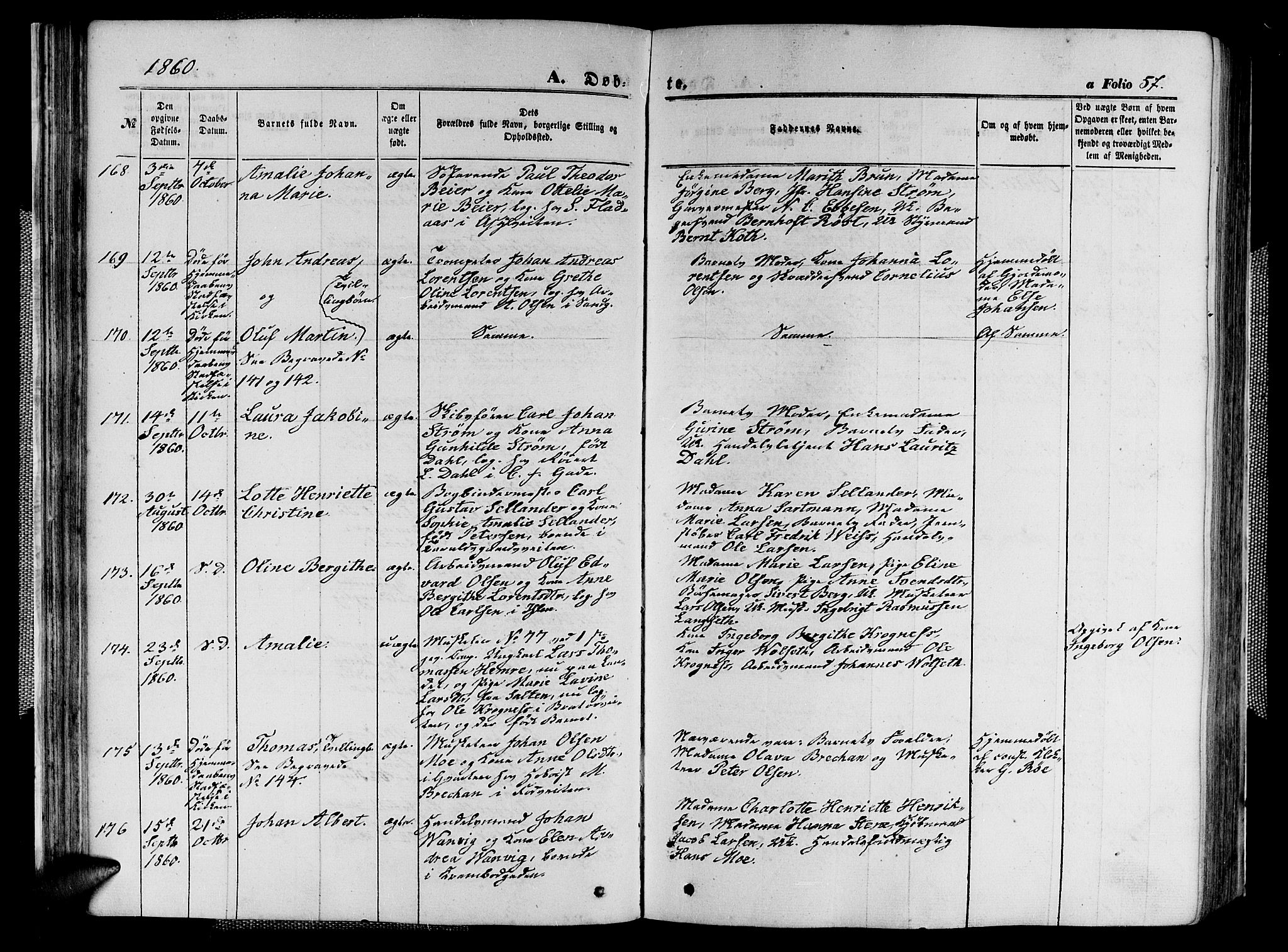 Ministerialprotokoller, klokkerbøker og fødselsregistre - Sør-Trøndelag, AV/SAT-A-1456/602/L0139: Parish register (copy) no. 602C07, 1859-1864, p. 57