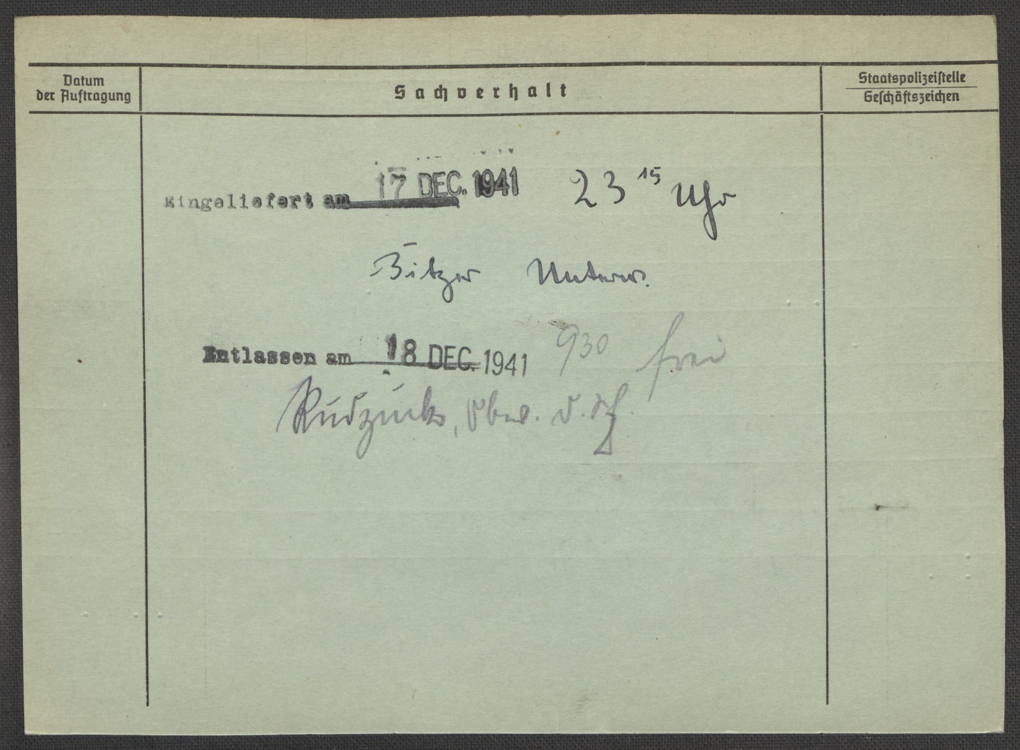 Befehlshaber der Sicherheitspolizei und des SD, RA/RAFA-5969/E/Ea/Eaa/L0009: Register over norske fanger i Møllergata 19: Ru-Sy, 1940-1945, p. 1657