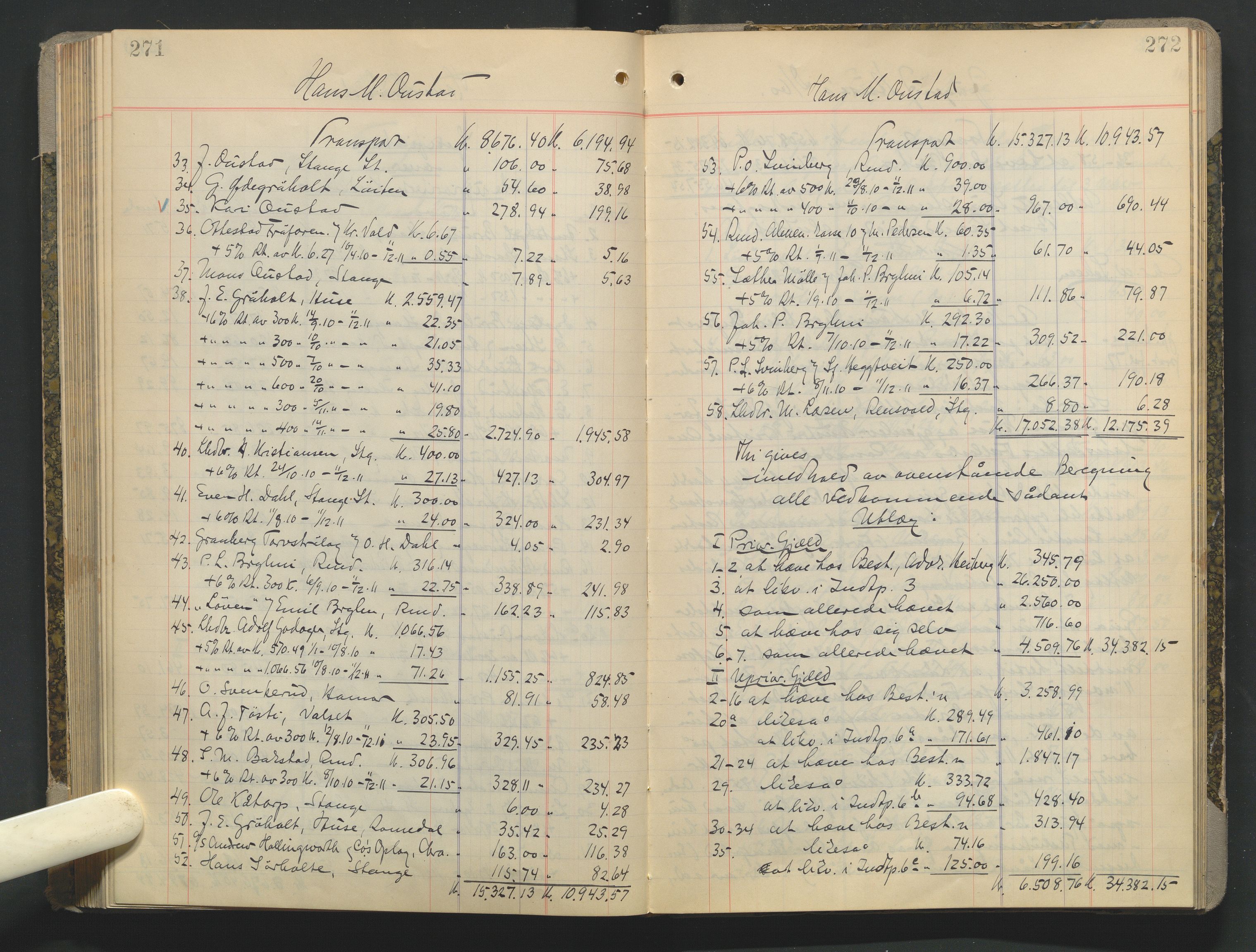 Sør-Hedmark sorenskriveri, AV/SAH-TING-014/J/Ja/Jad/L0003: Skifteutlodningsprotokoll - landet, 1906-1914, p. 271-272