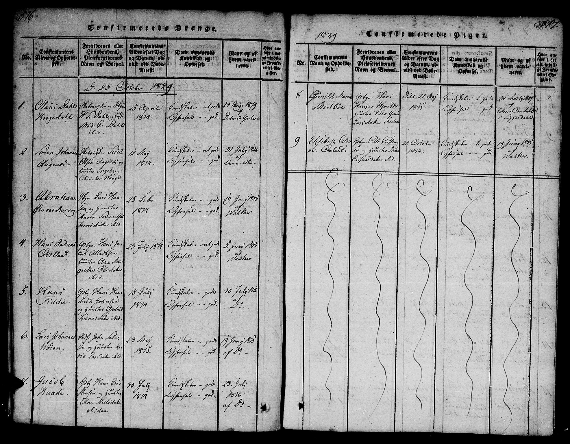 Flekkefjord sokneprestkontor, AV/SAK-1111-0012/F/Fa/Fab/L0003: Parish register (official) no. A 3, 1815-1830, p. 516-517