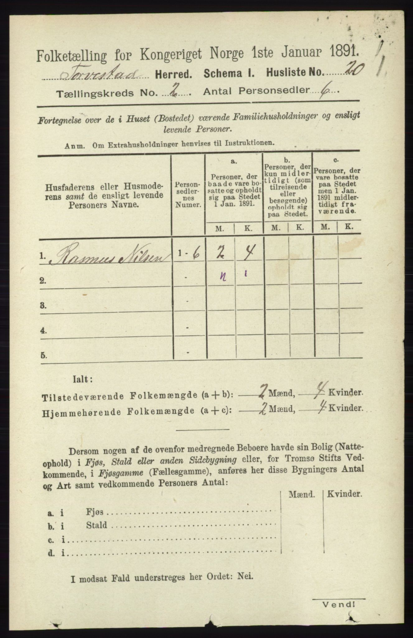 RA, 1891 census for 1152 Torvastad, 1891, p. 468