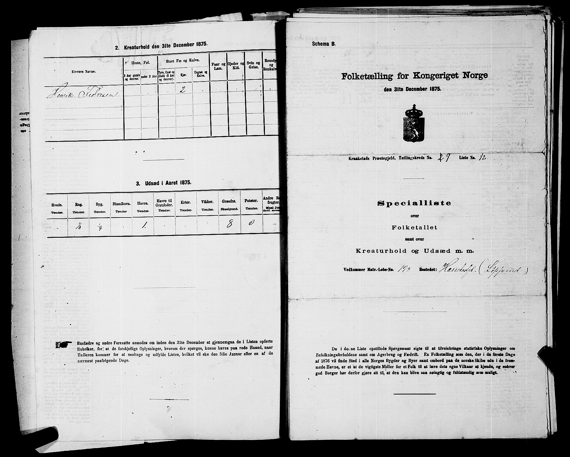 RA, 1875 census for 0212P Kråkstad, 1875, p. 810