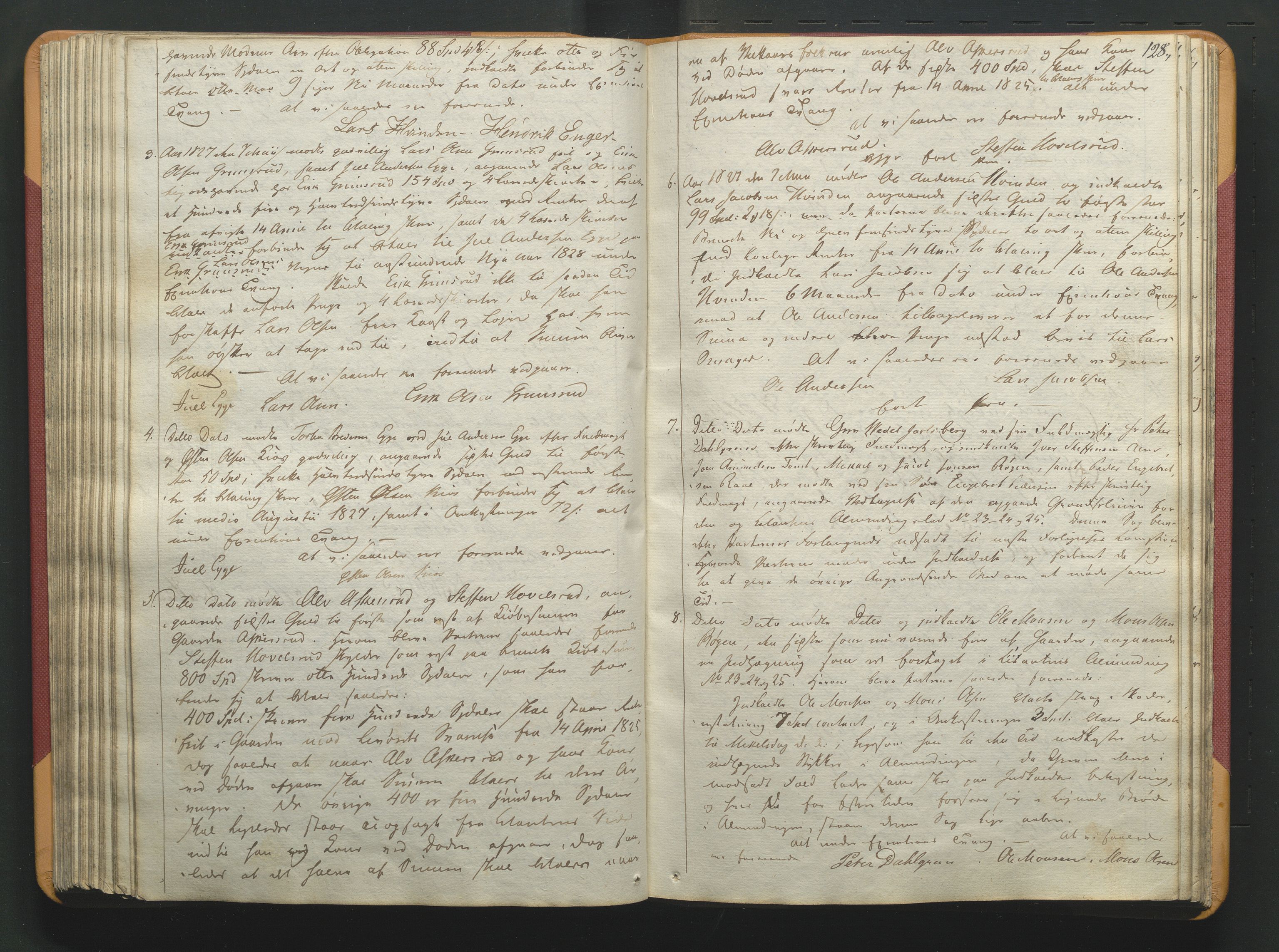 Hadeland forlikskommisjon, AV/SAH-FLIKH-061/A/Aa/L0005: Forhandlingsprotokoll, 1825-1828, p. 127b-128a