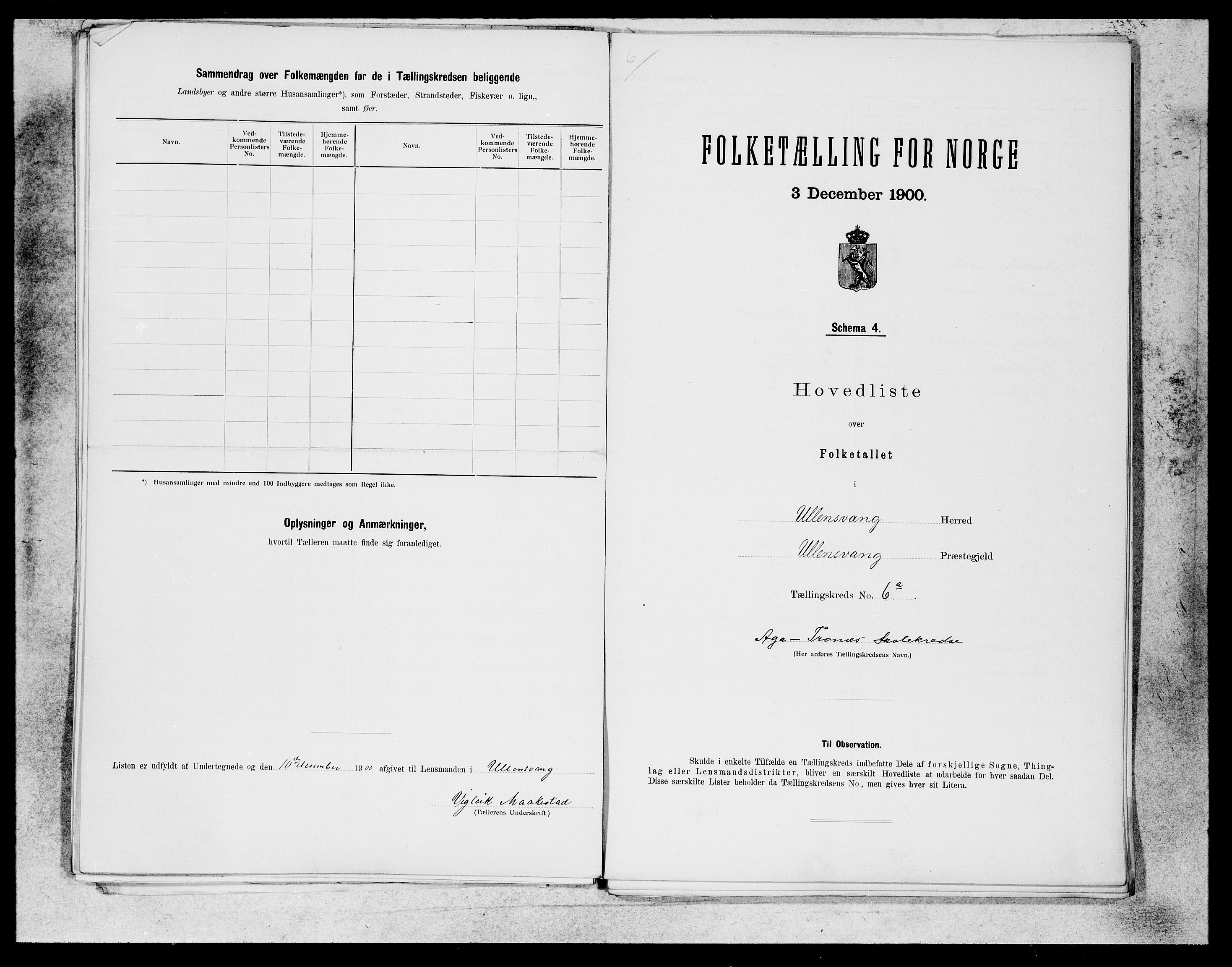 SAB, 1900 census for Ullensvang, 1900, p. 15