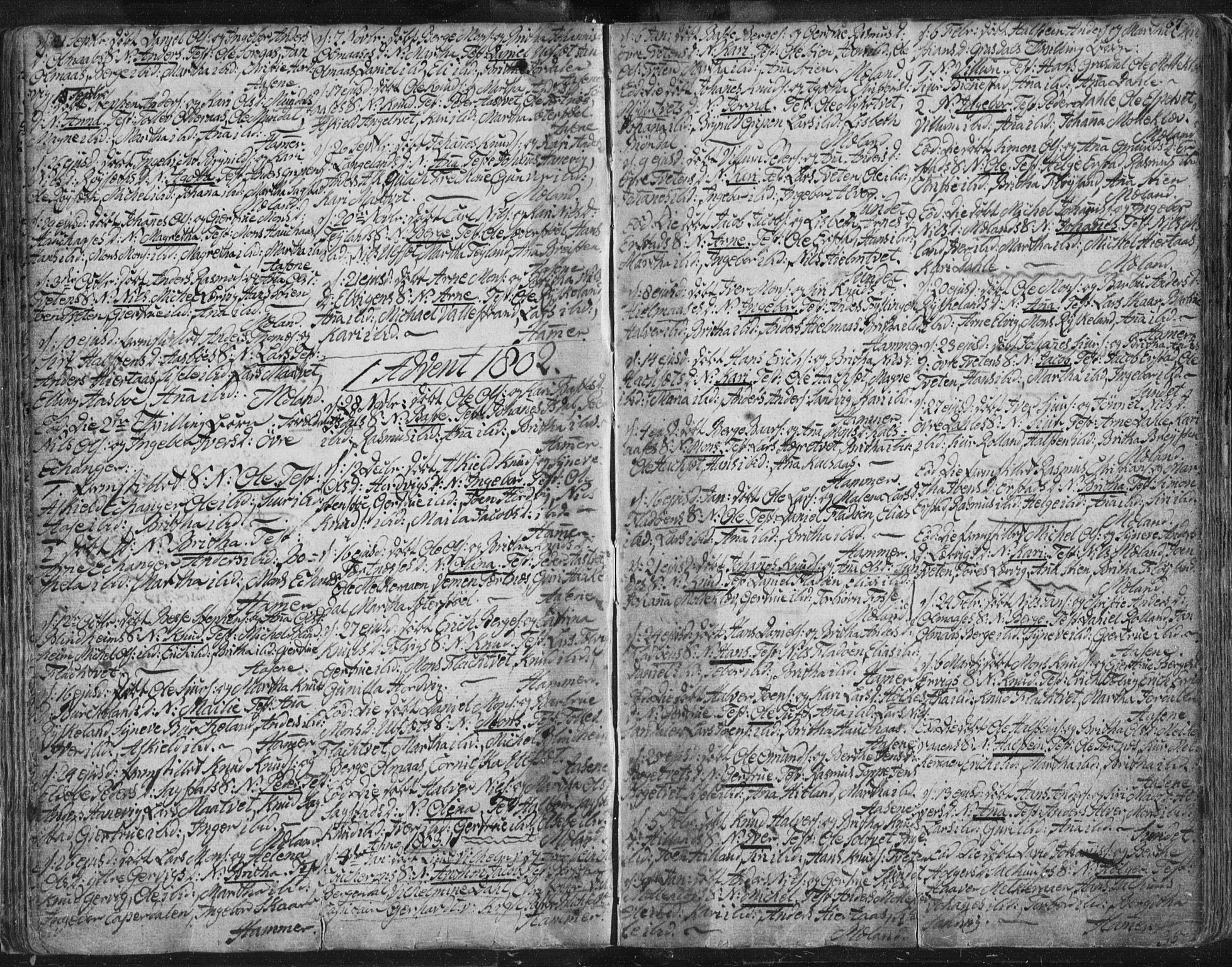 Hamre sokneprestembete, AV/SAB-A-75501/H/Ha/Haa/Haaa/L0008: Parish register (official) no. A 8, 1778-1804, p. 67