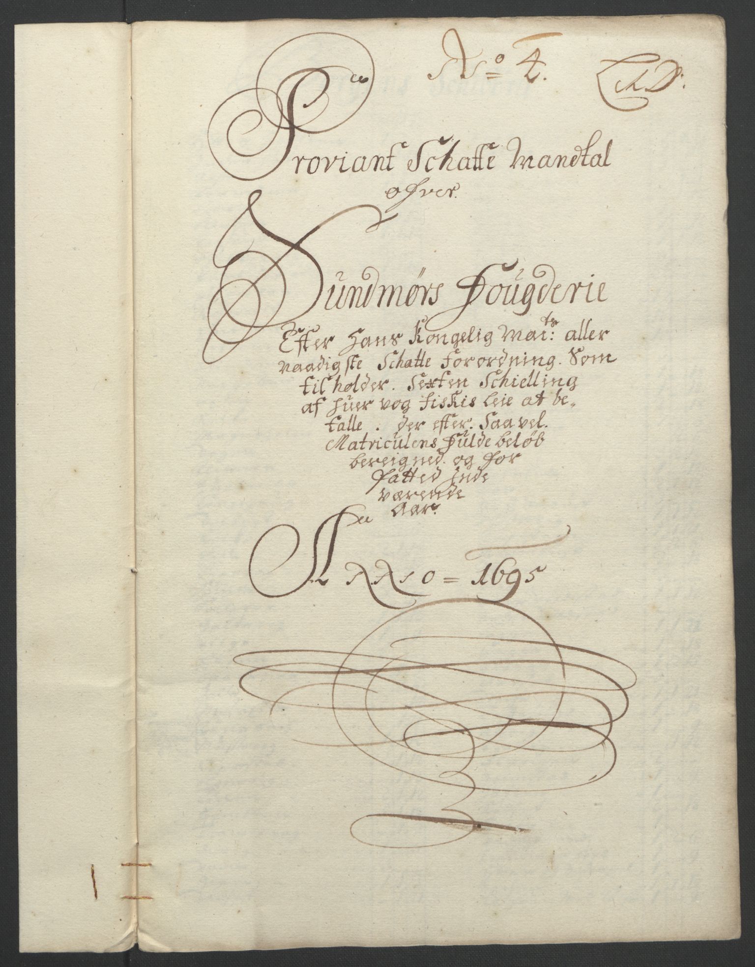 Rentekammeret inntil 1814, Reviderte regnskaper, Fogderegnskap, RA/EA-4092/R54/L3555: Fogderegnskap Sunnmøre, 1694-1695, p. 257