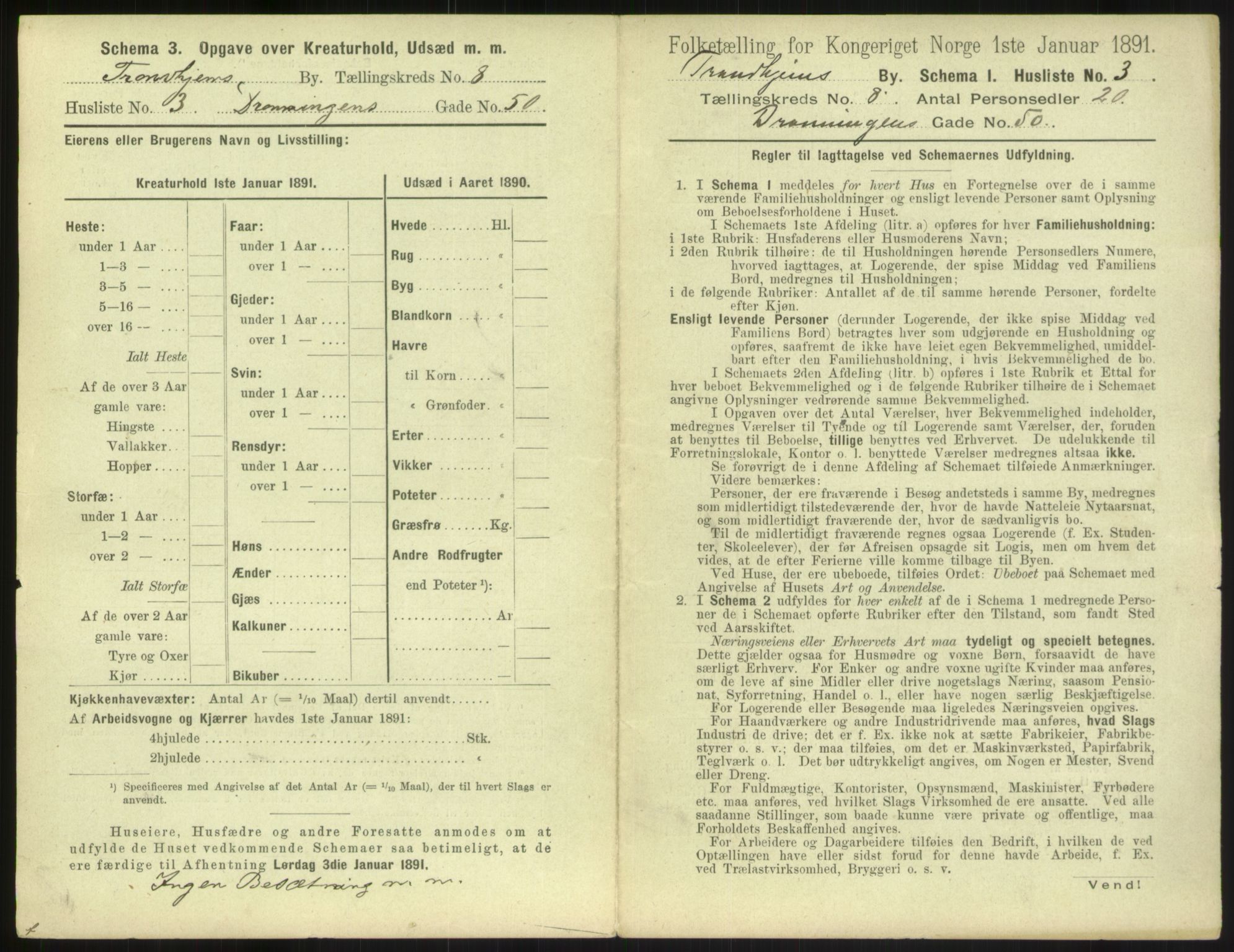 RA, 1891 census for 1601 Trondheim, 1891, p. 870