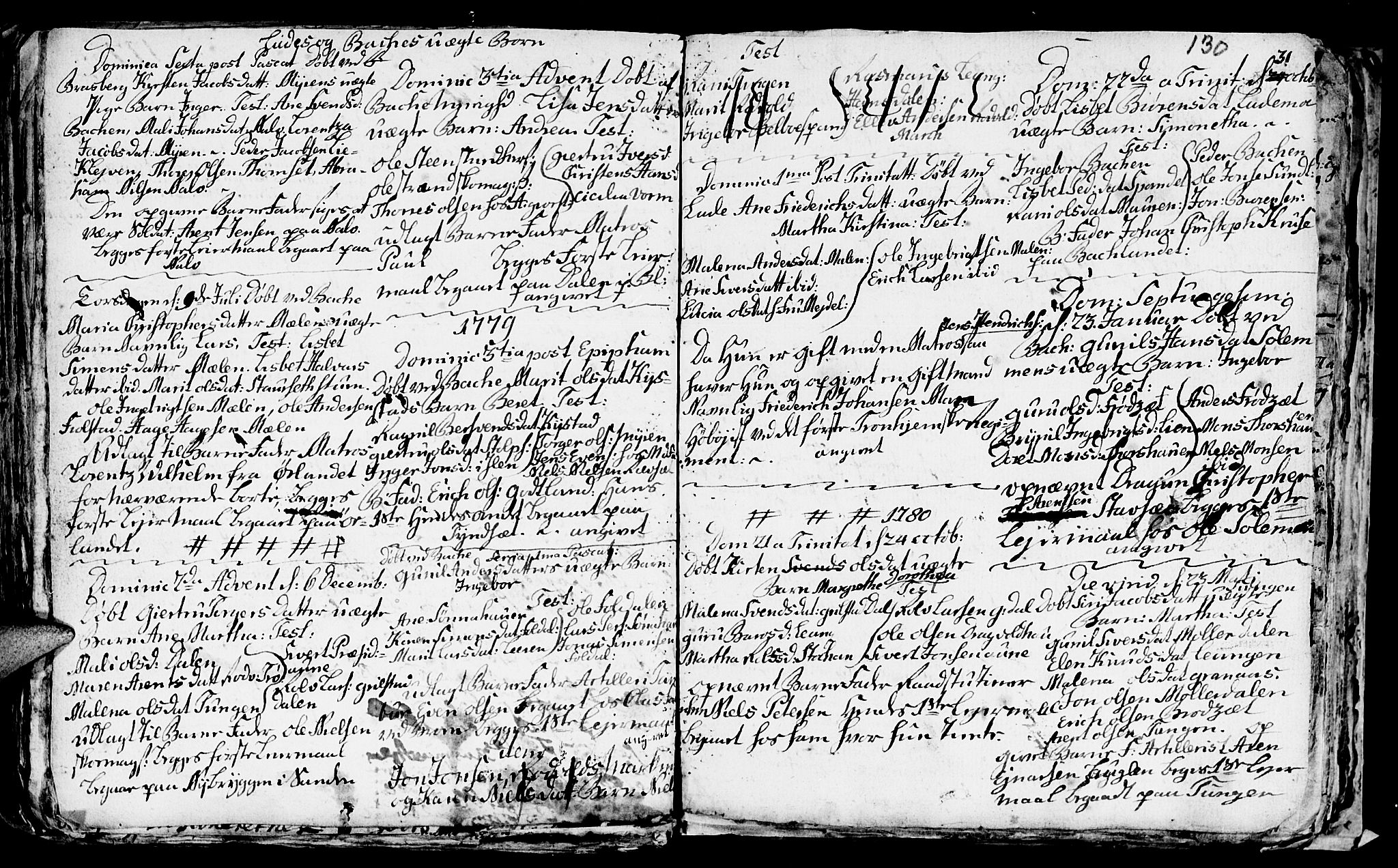 Ministerialprotokoller, klokkerbøker og fødselsregistre - Sør-Trøndelag, SAT/A-1456/606/L0305: Parish register (copy) no. 606C01, 1757-1819, p. 130