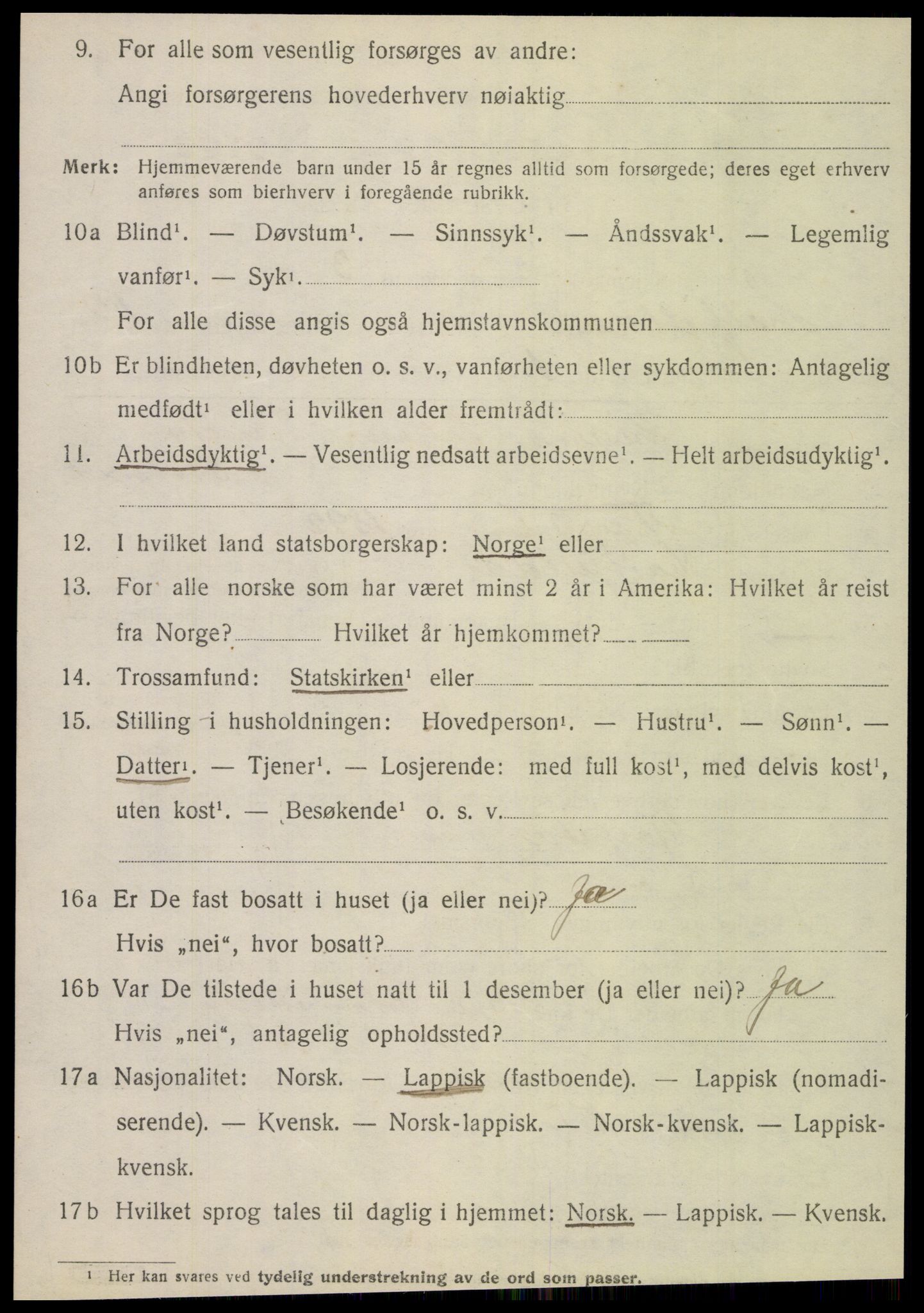 SAT, 1920 census for Hattfjelldal, 1920, p. 2709