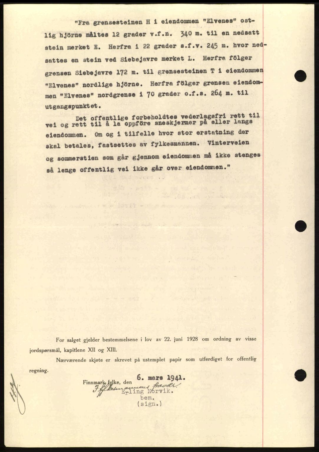 Alta fogderi/sorenskriveri, SATØ/SATØ-5/1/K/Kd/L0033pantebok: Mortgage book no. 33, 1940-1943, Diary no: : 110/1941