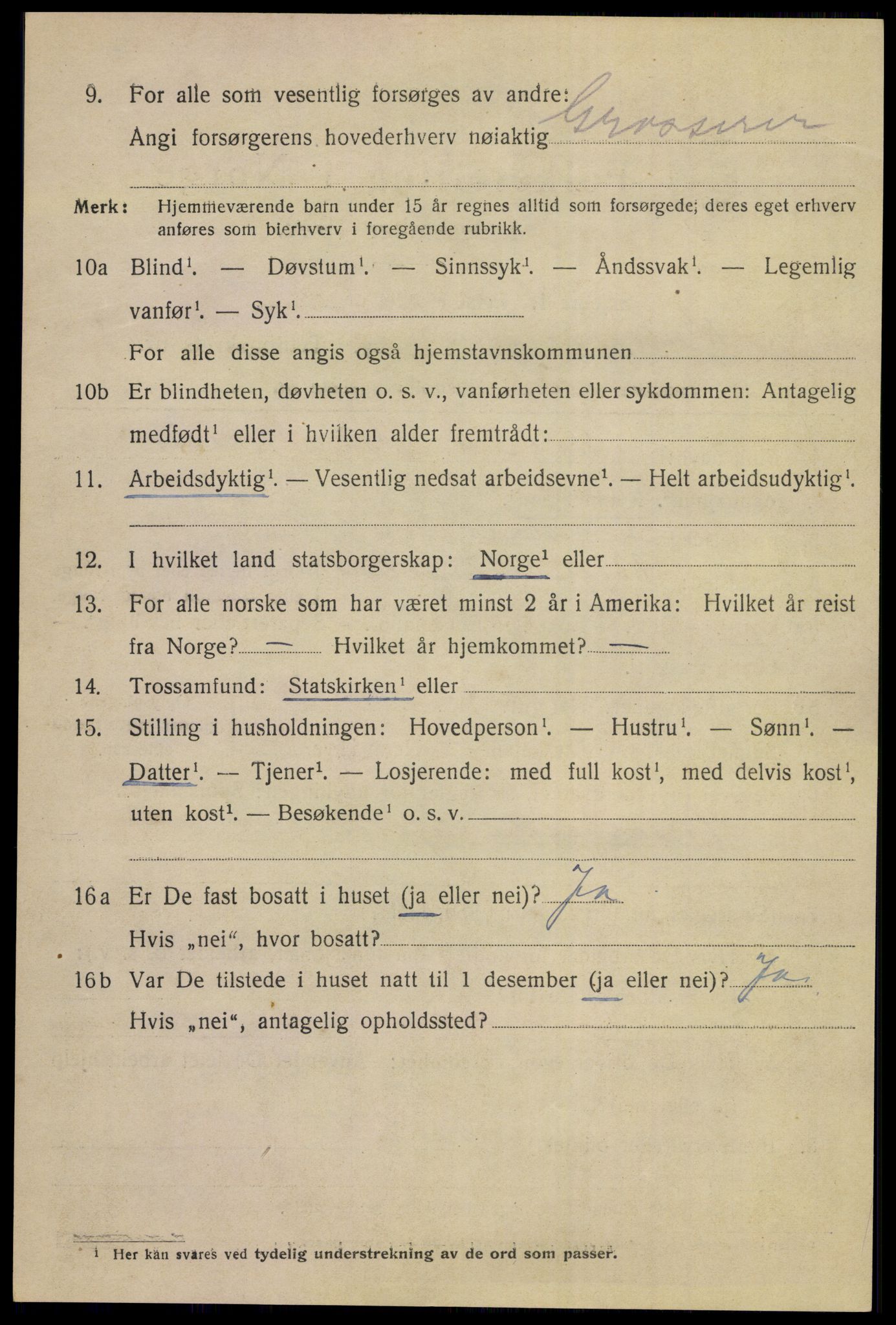 SAKO, 1920 census for Kongsberg, 1920, p. 15875