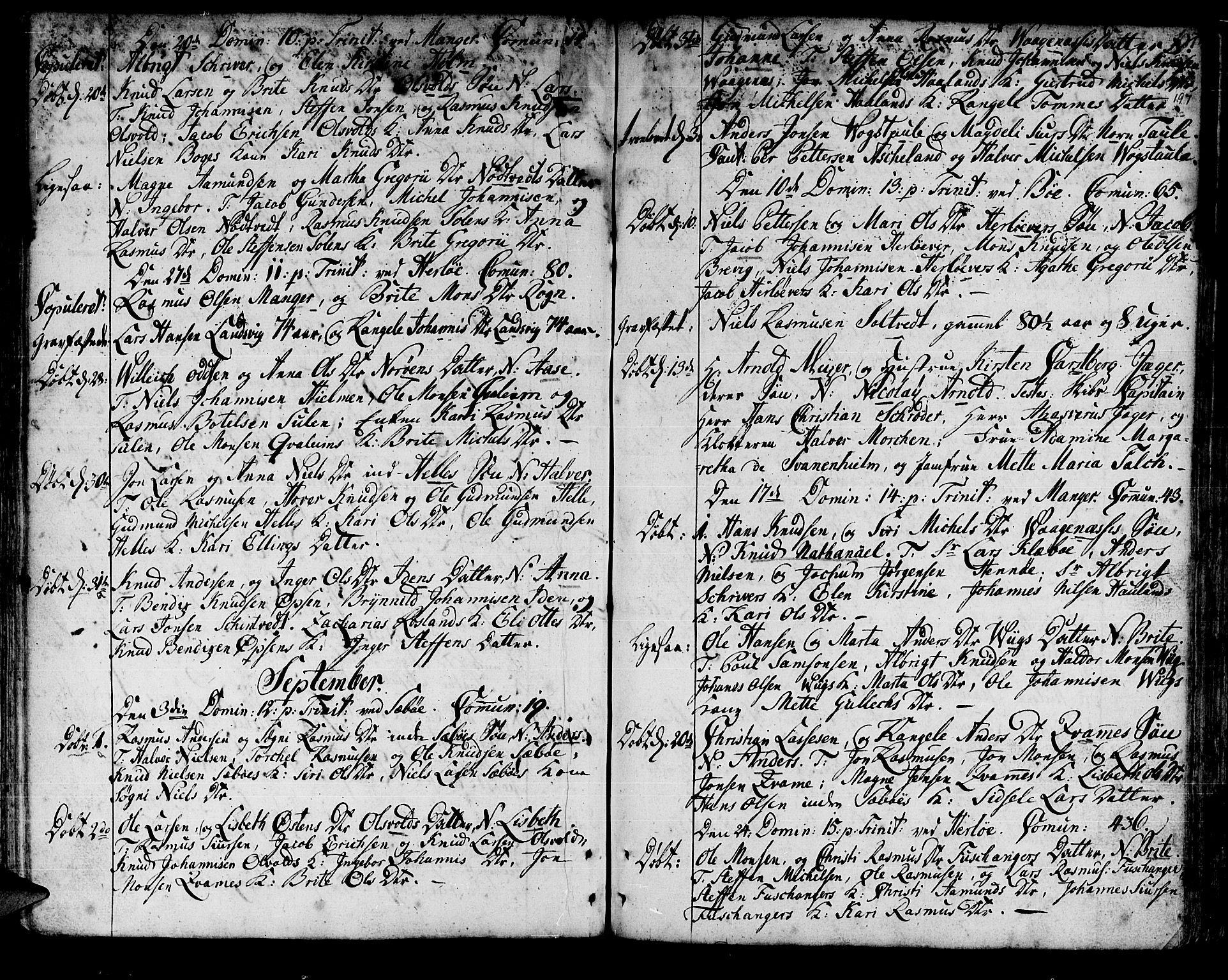 Manger sokneprestembete, AV/SAB-A-76801/H/Haa: Parish register (official) no. A 1, 1759-1791, p. 197