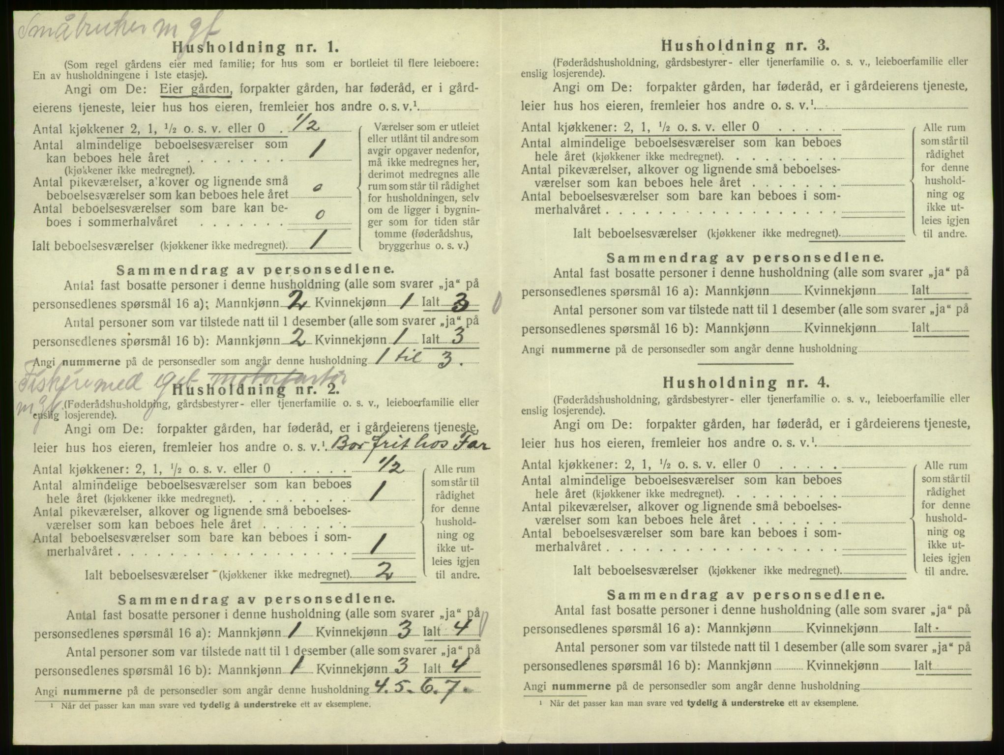 SAB, 1920 census for Austrheim, 1920, p. 689