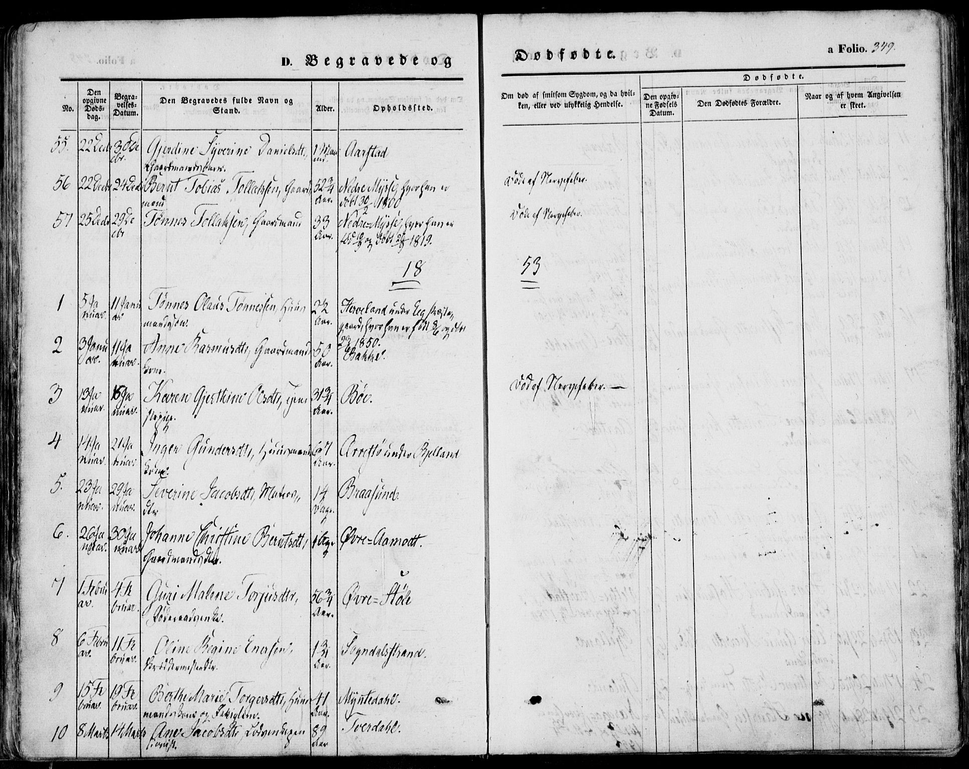Sokndal sokneprestkontor, SAST/A-101808: Parish register (official) no. A 8.2, 1842-1857, p. 349