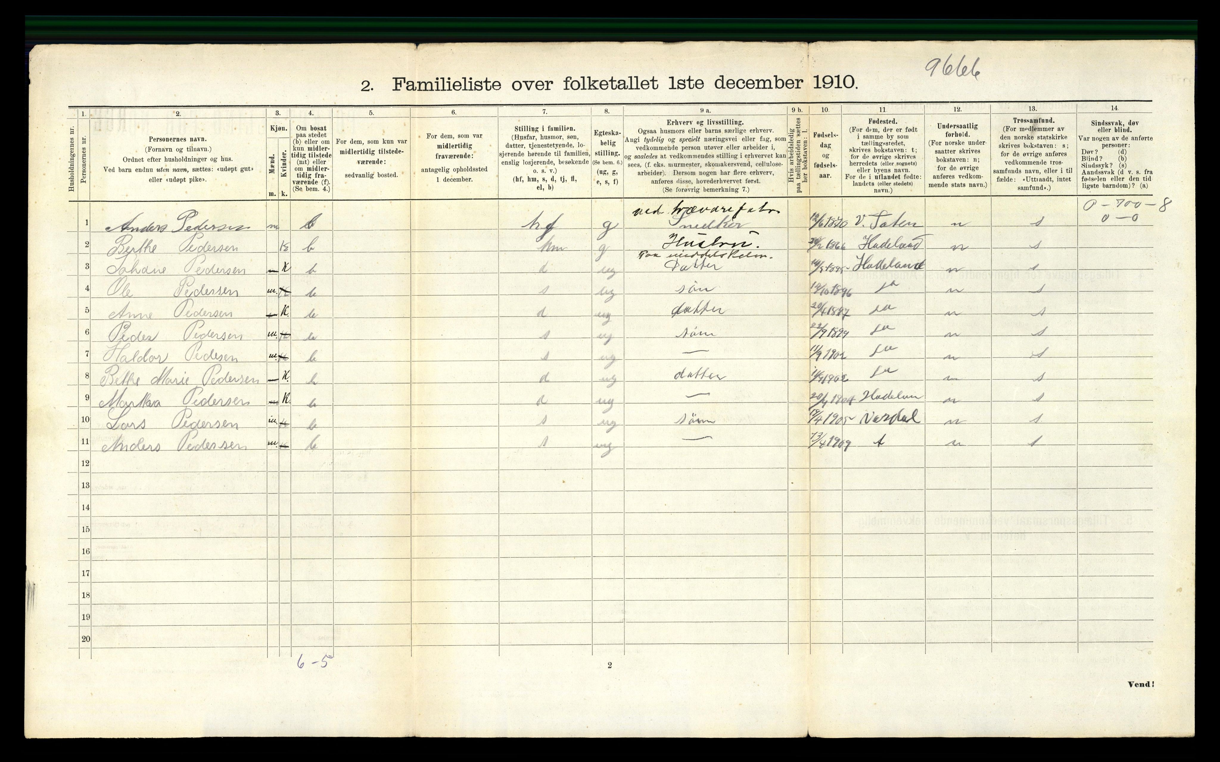 RA, 1910 census for Gjøvik, 1910, p. 1843