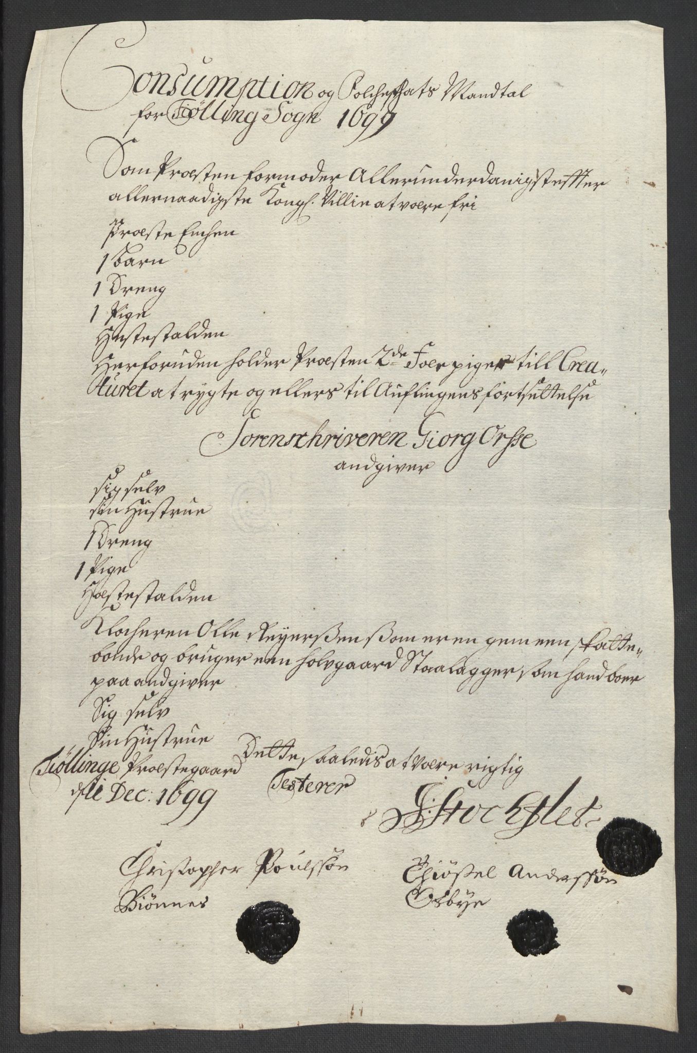 Rentekammeret inntil 1814, Reviderte regnskaper, Fogderegnskap, RA/EA-4092/R33/L1976: Fogderegnskap Larvik grevskap, 1698-1701, p. 120