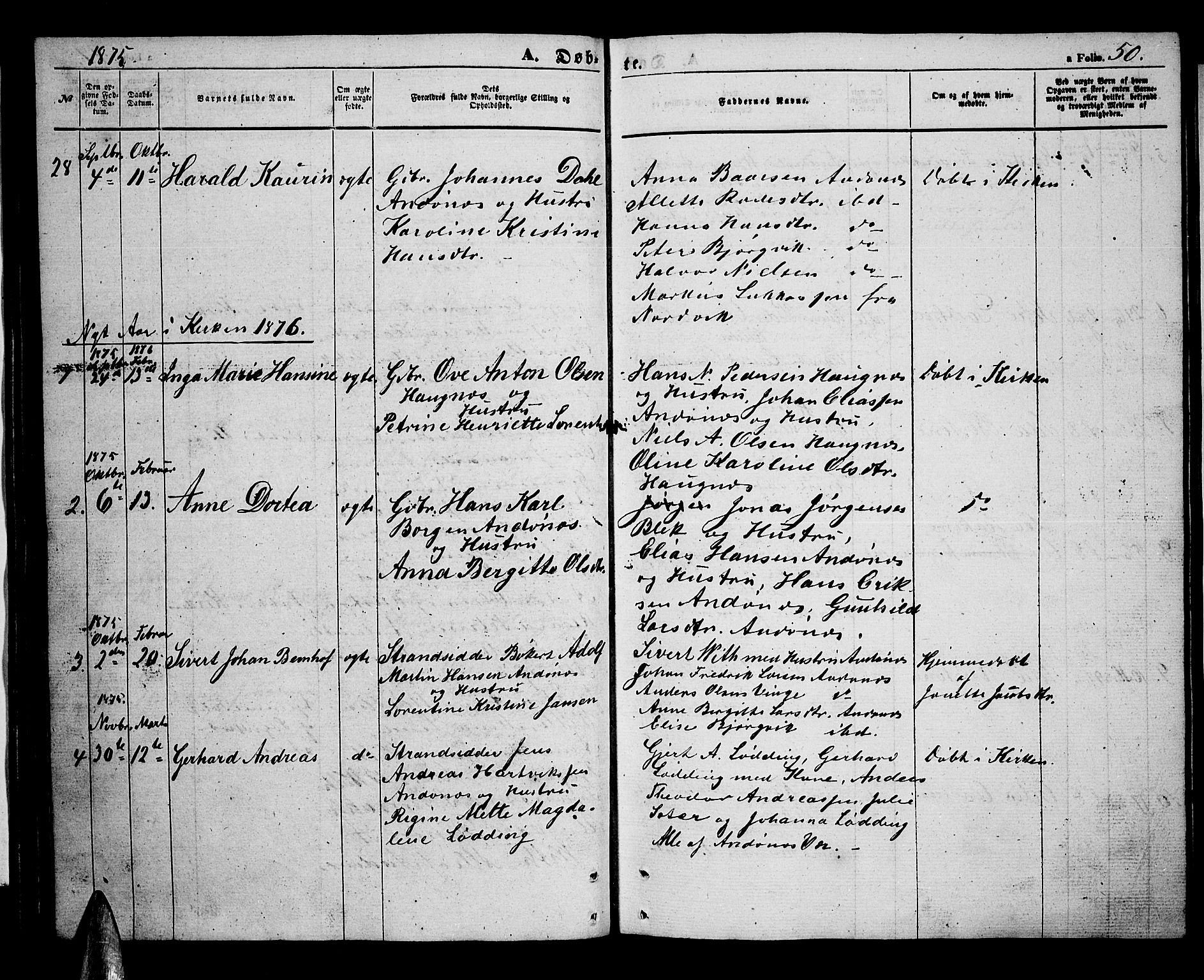 Ministerialprotokoller, klokkerbøker og fødselsregistre - Nordland, SAT/A-1459/899/L1447: Parish register (copy) no. 899C02, 1855-1886, p. 50