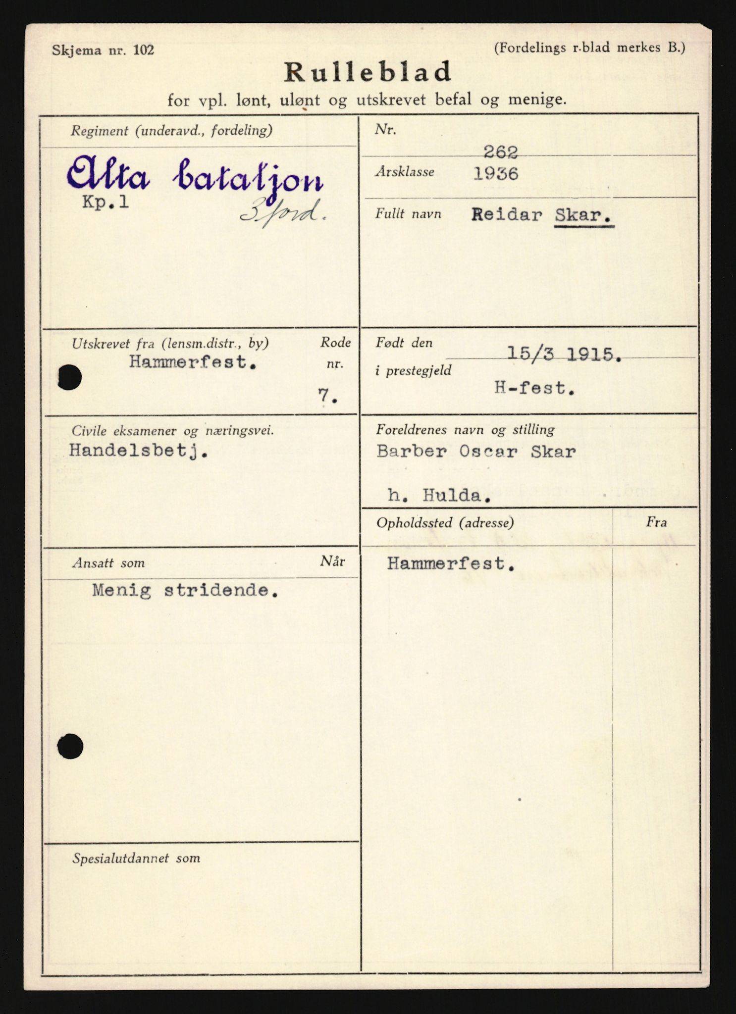 Forsvaret, Troms infanteriregiment nr. 16, AV/RA-RAFA-3146/P/Pa/L0020: Rulleblad for regimentets menige mannskaper, årsklasse 1936, 1936, p. 1211