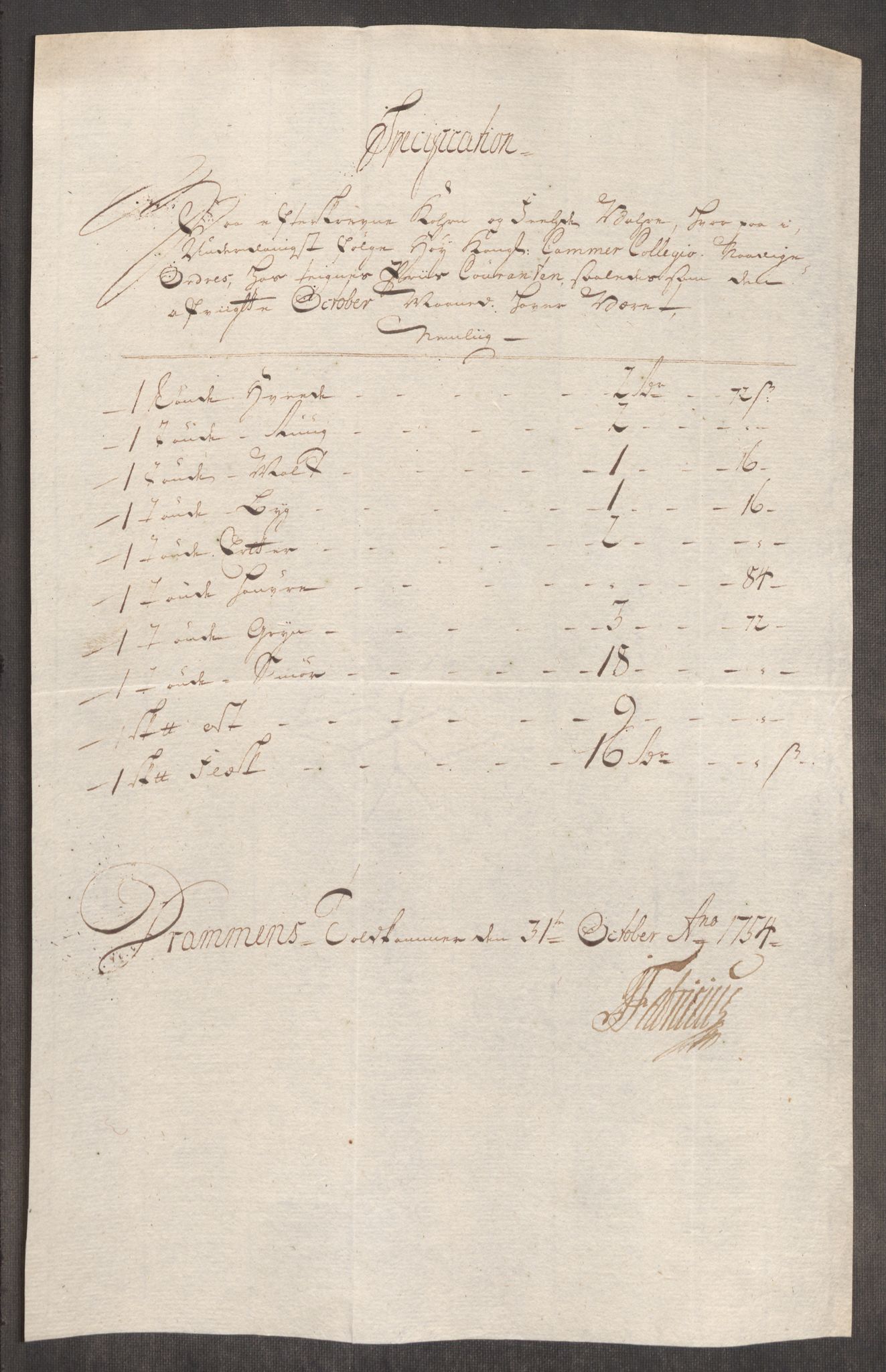 Rentekammeret inntil 1814, Realistisk ordnet avdeling, AV/RA-EA-4070/Oe/L0005: [Ø1]: Priskuranter, 1753-1757, p. 234