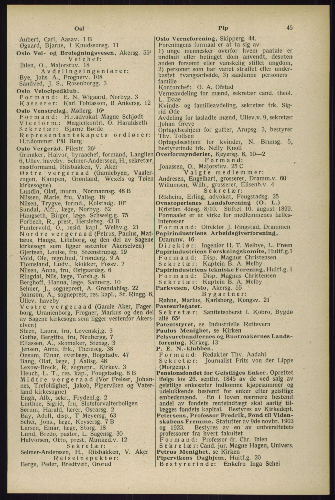 Kristiania/Oslo adressebok, PUBL/-, 1929, p. 45